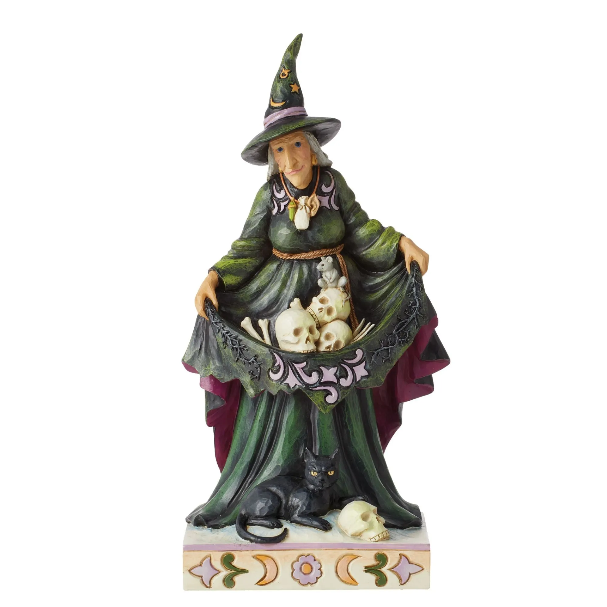 Enesco Gift Figurines | Scary Witch Skulls Skirt Fig