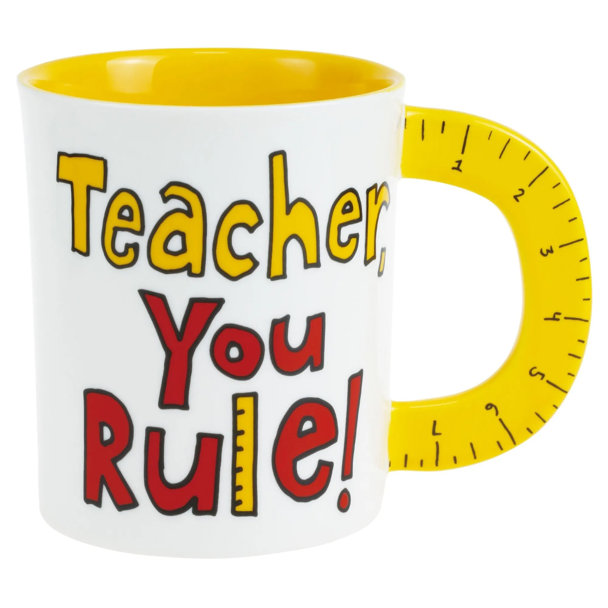 Enesco Gift Mugs | Drinkware | Sculpted Ruler Teacher Mug