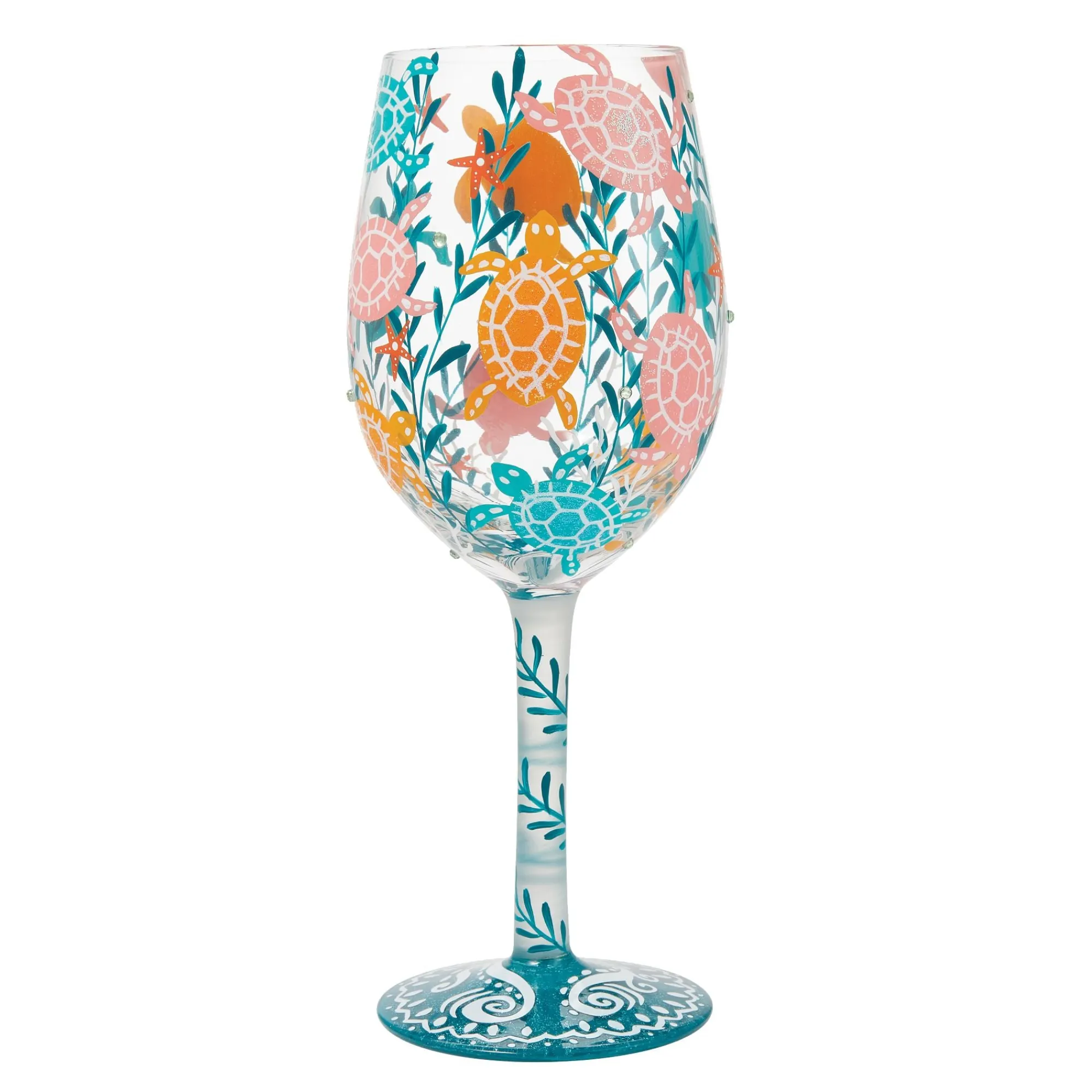 Enesco Gift Drinkware | Sea Turtle Delight Wine Glass