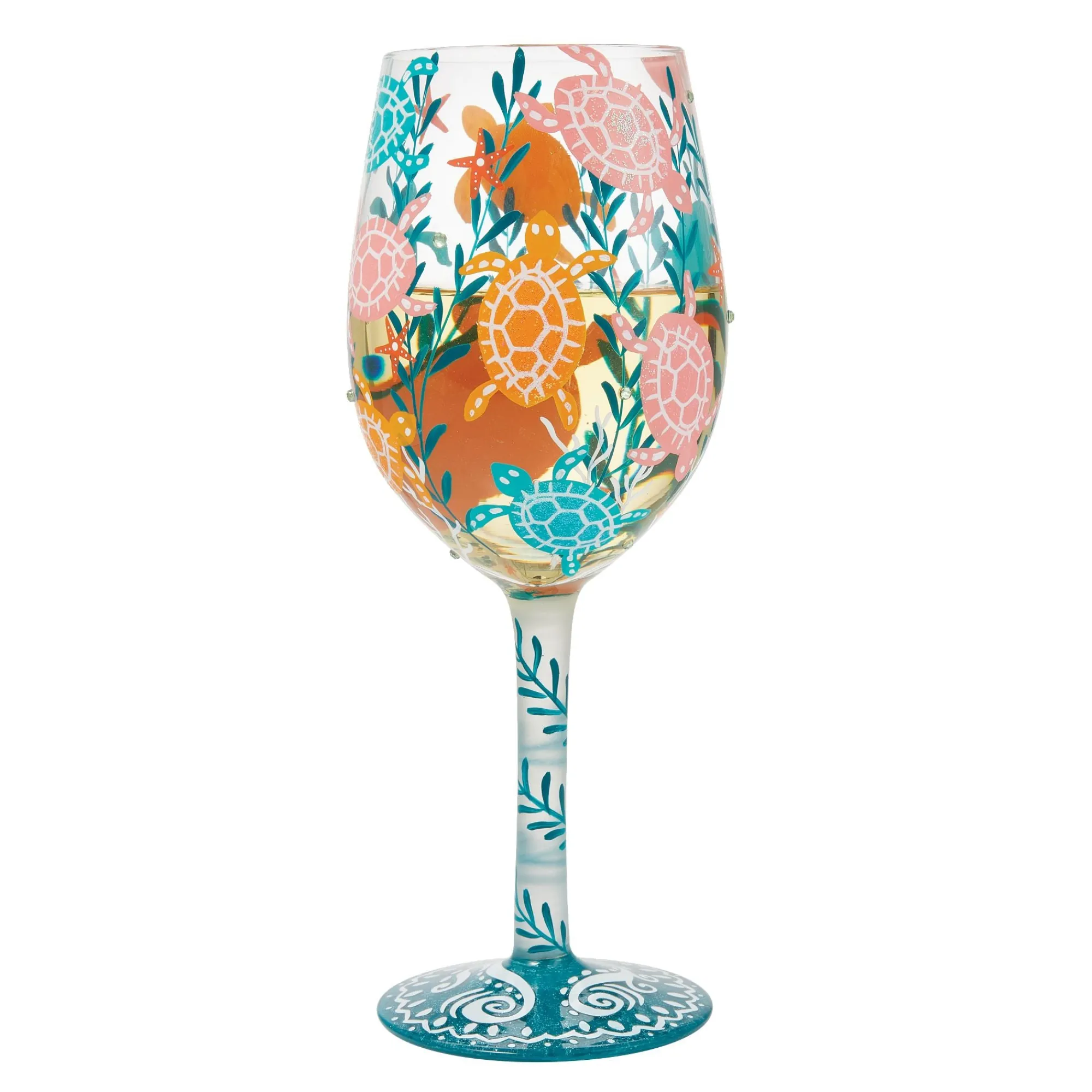 Enesco Gift Drinkware | Sea Turtle Delight Wine Glass