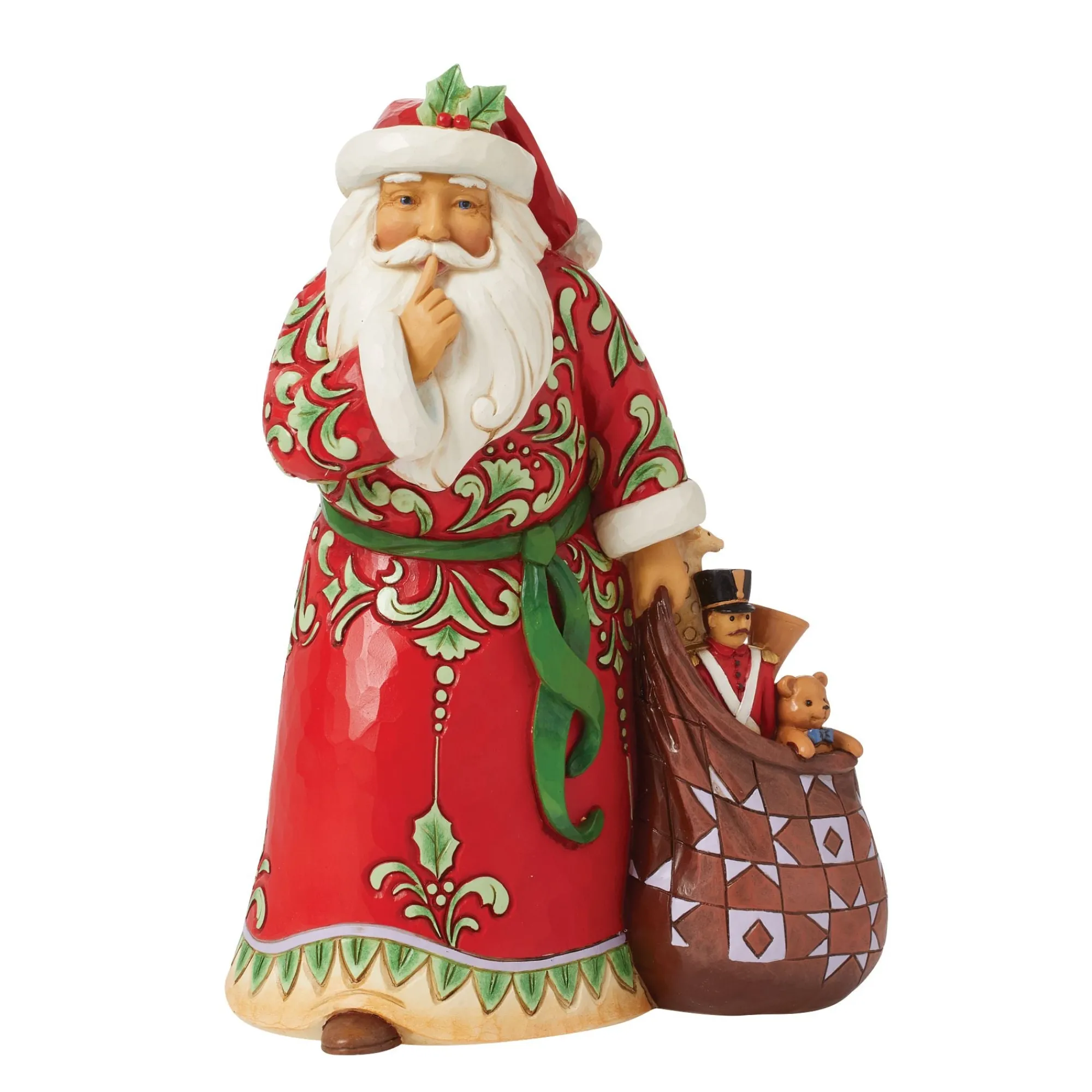 Enesco Gift Figurines | Santas | Shush Santa Figurine