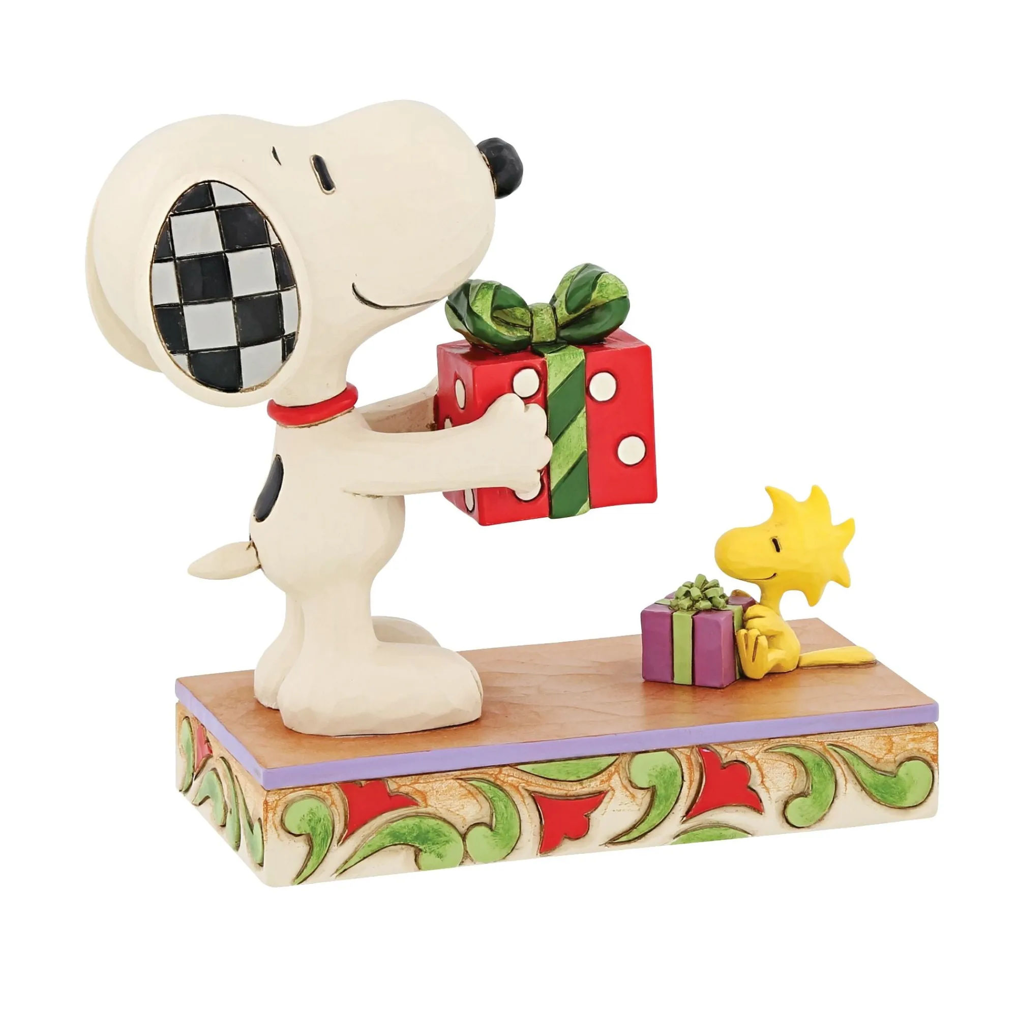 Enesco Gift Figurines | Snoopy & Woodstock With Gift