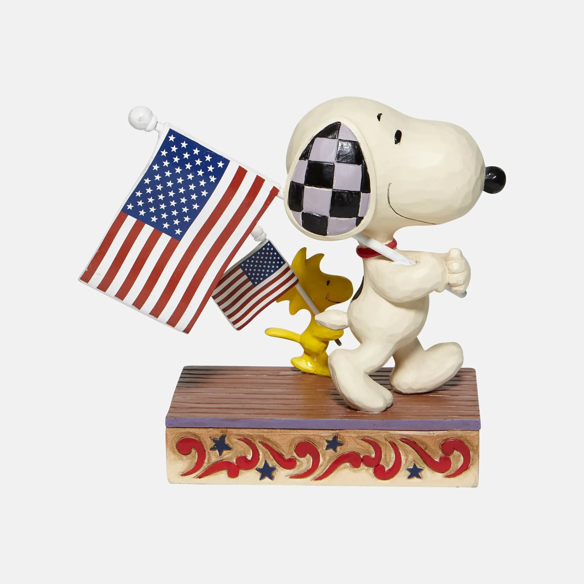 Enesco Gift Figurines | Snoopy/Woodstock with Flags