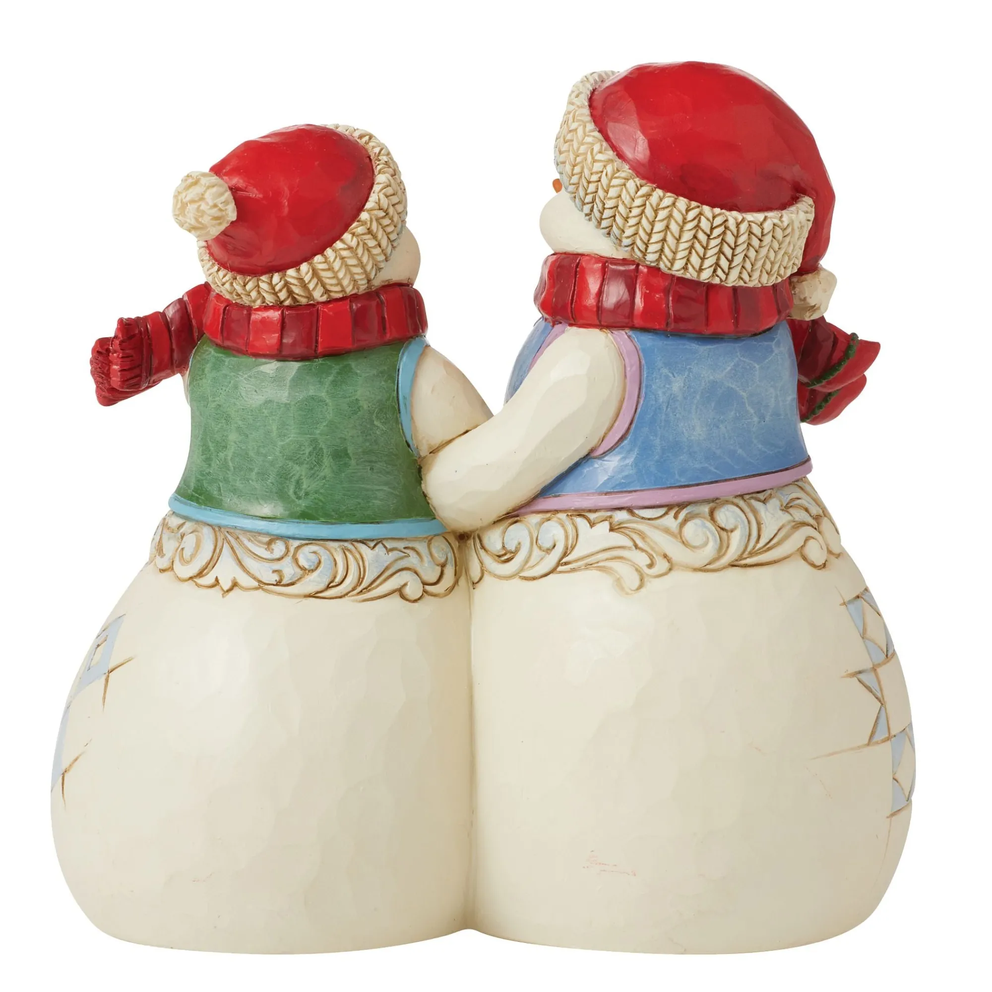 Enesco Gift Figurines | Snowman | Snow Couple with Puppy Fig