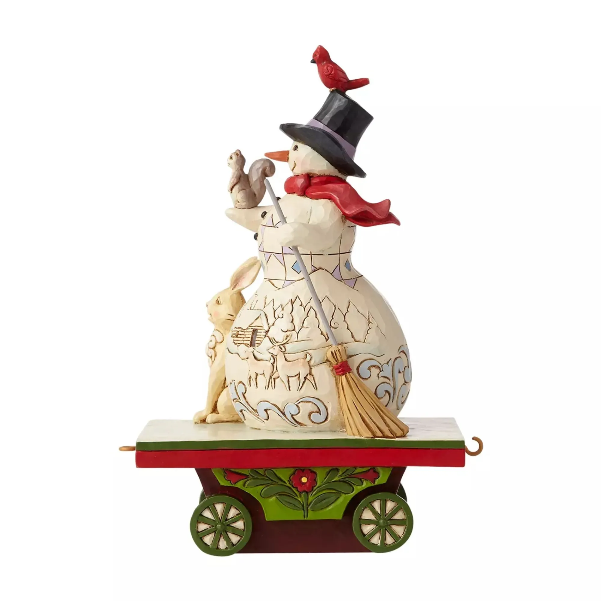 Enesco Gift Figurines | Snowman | Snowman on Train Car