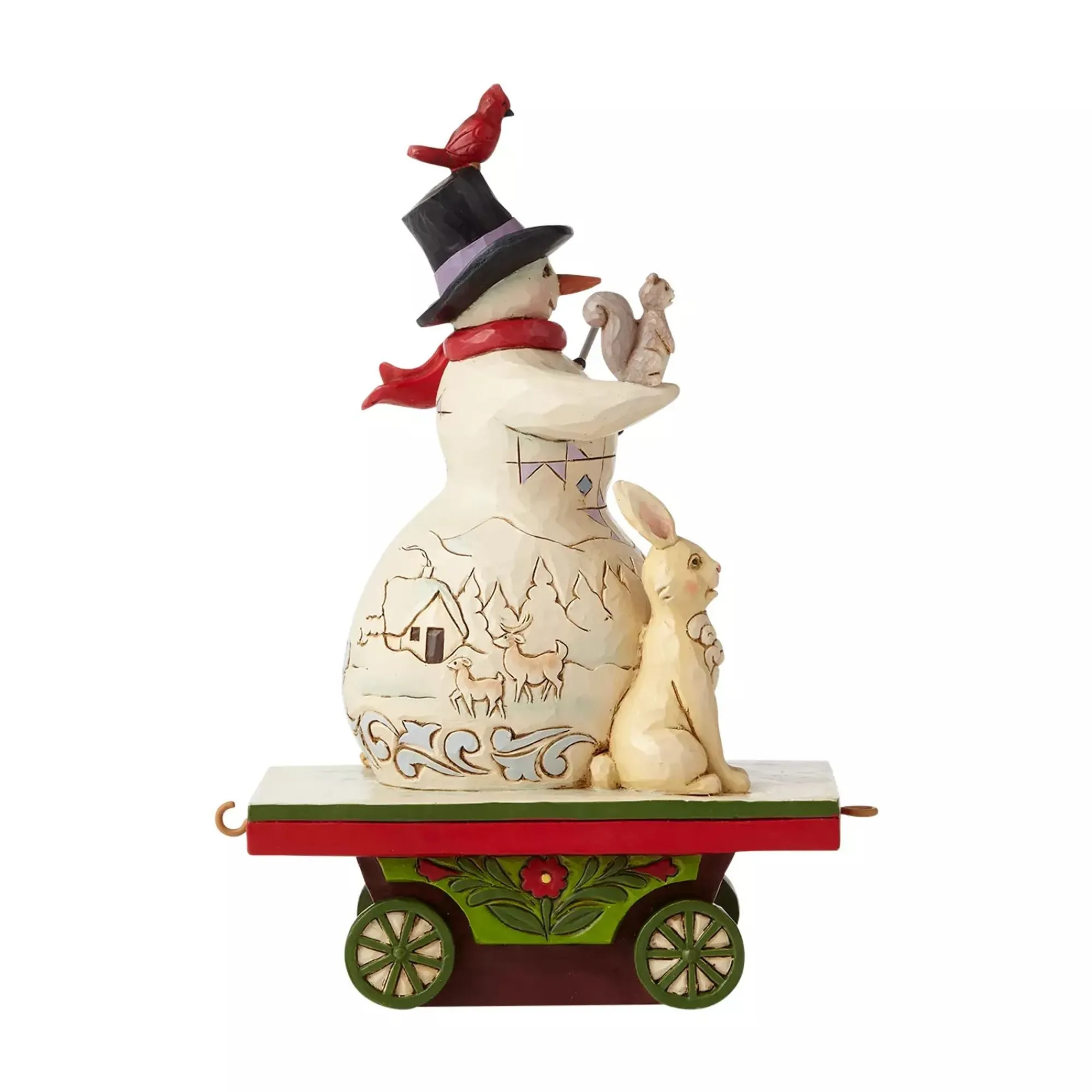 Enesco Gift Figurines | Snowman | Snowman on Train Car