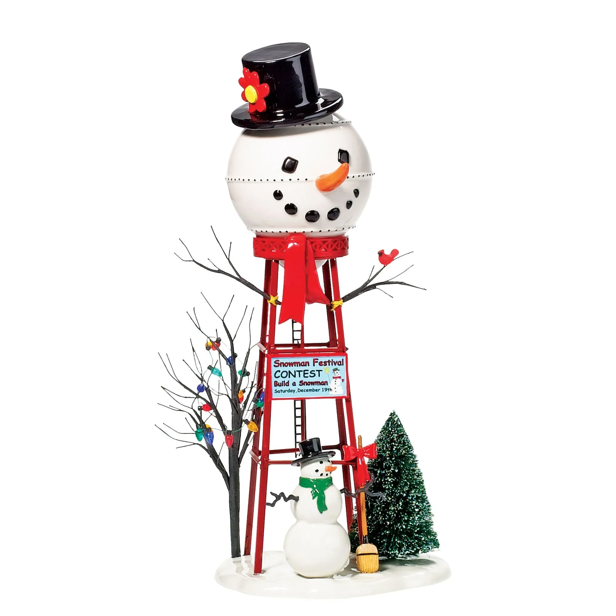 Department 56 Village Parts And Accessories | Snowman | Snowman Watertower