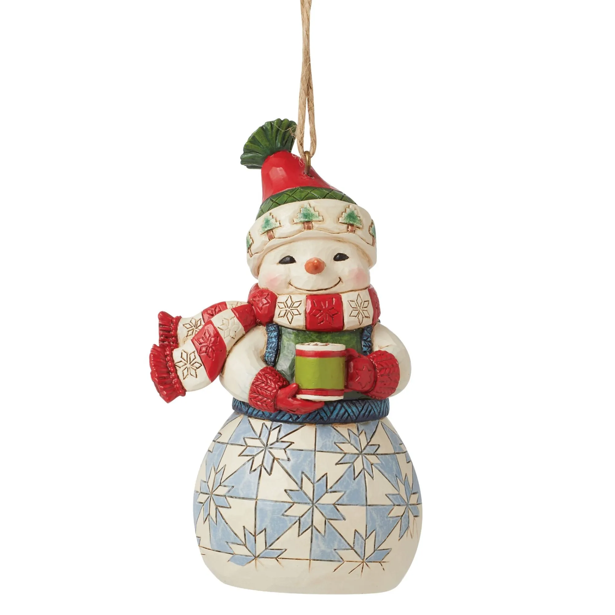 Enesco Gift Ornaments | Snowman | Snowman with Cocoa Ornament