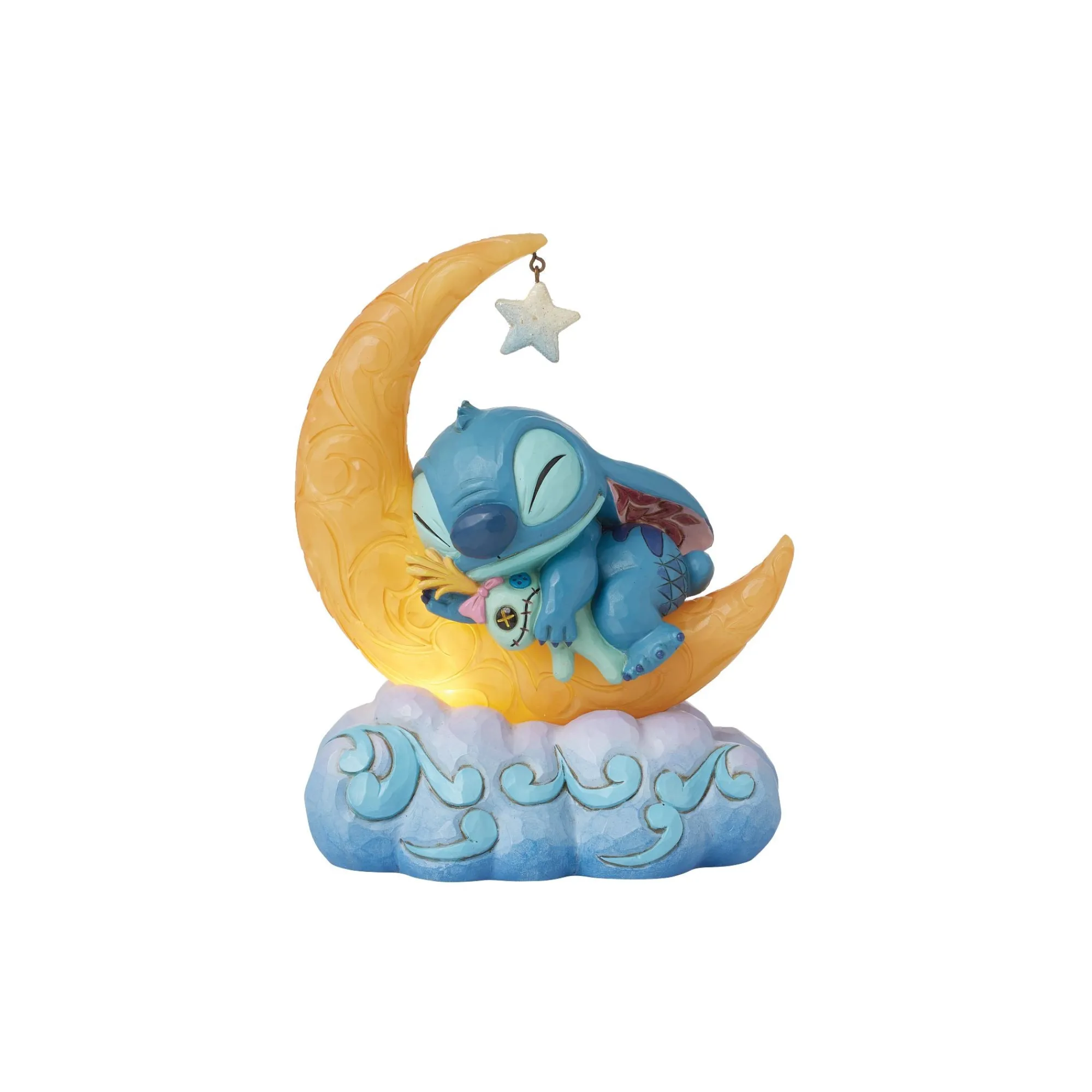 Enesco Gift Figurines | Stitch & Scrump on LED Moon