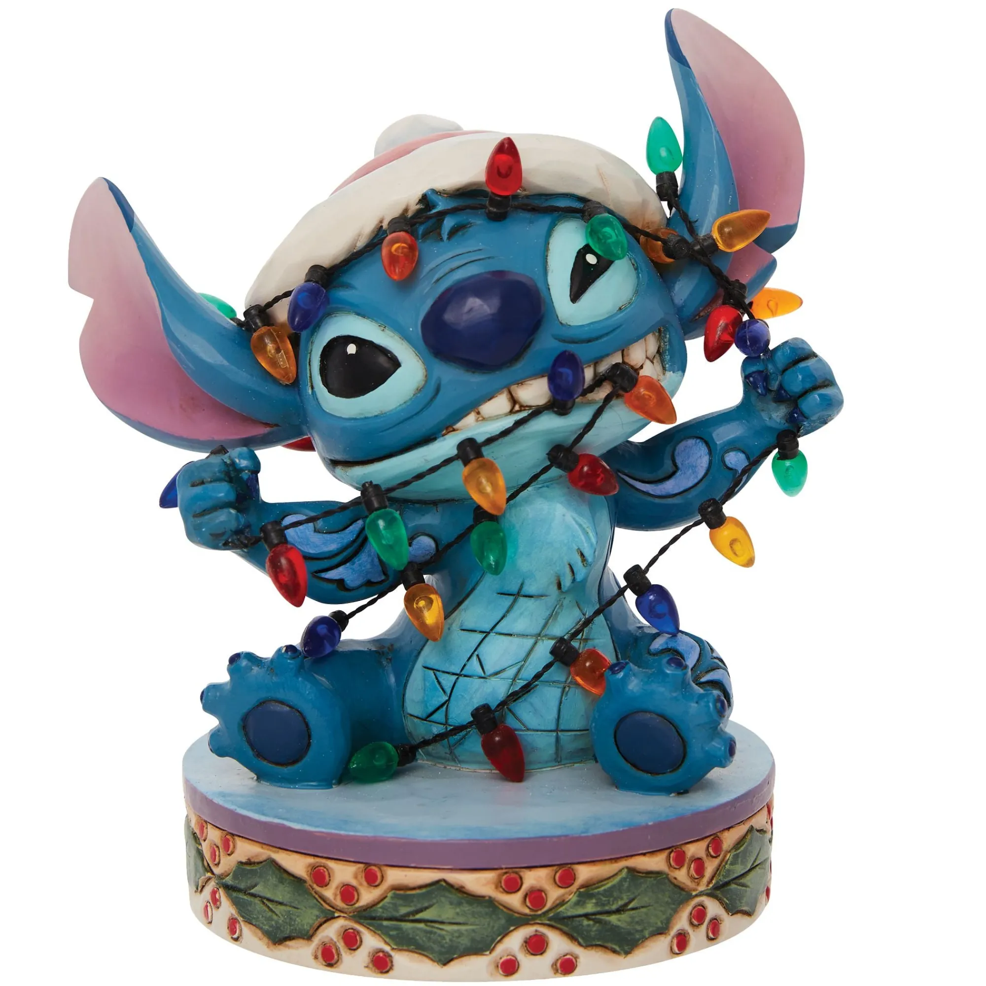 Enesco Gift Figurines | Stitch Wrapped in Christmas Li