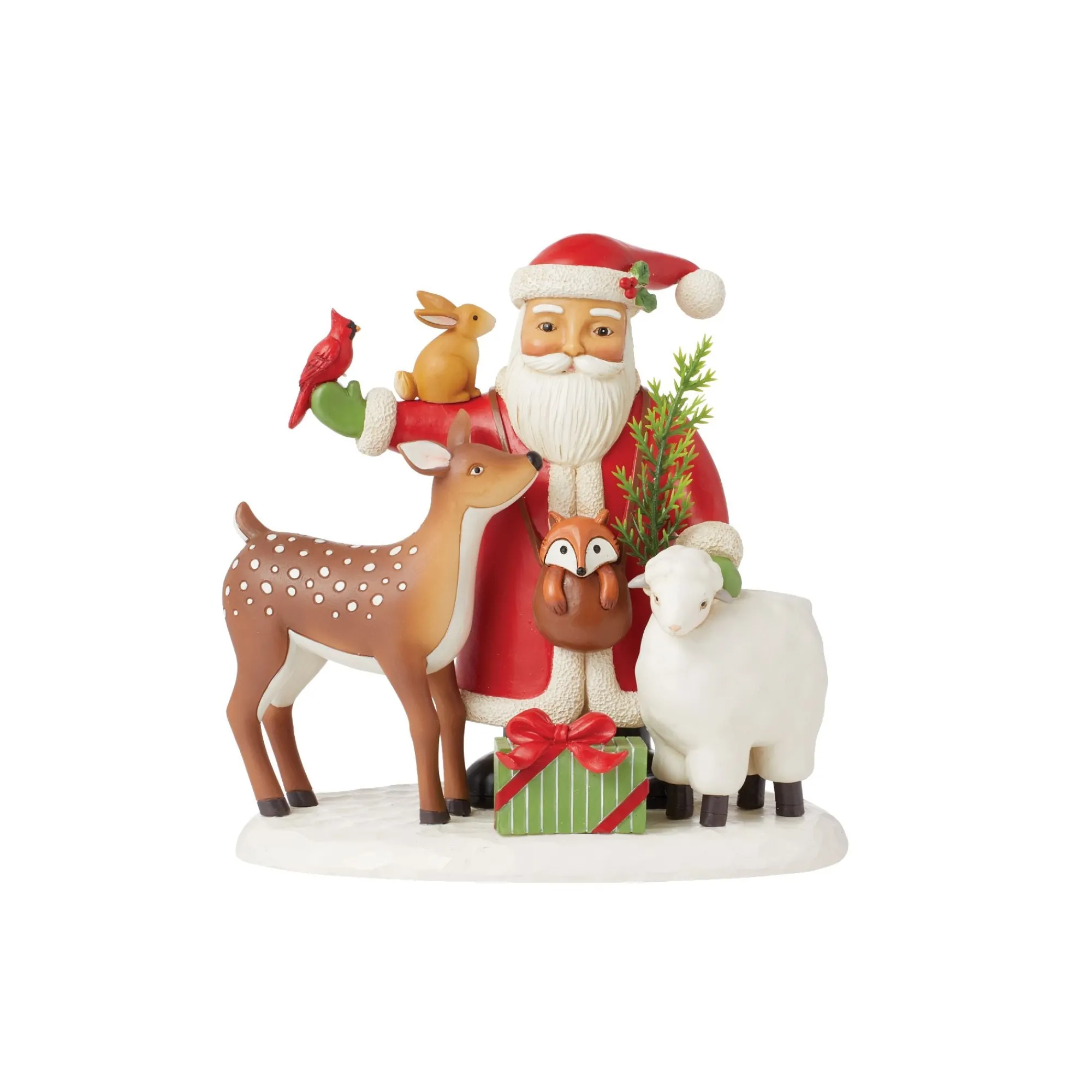 Enesco Gift Figurines | Santas | Sweet Forest Friends Santa