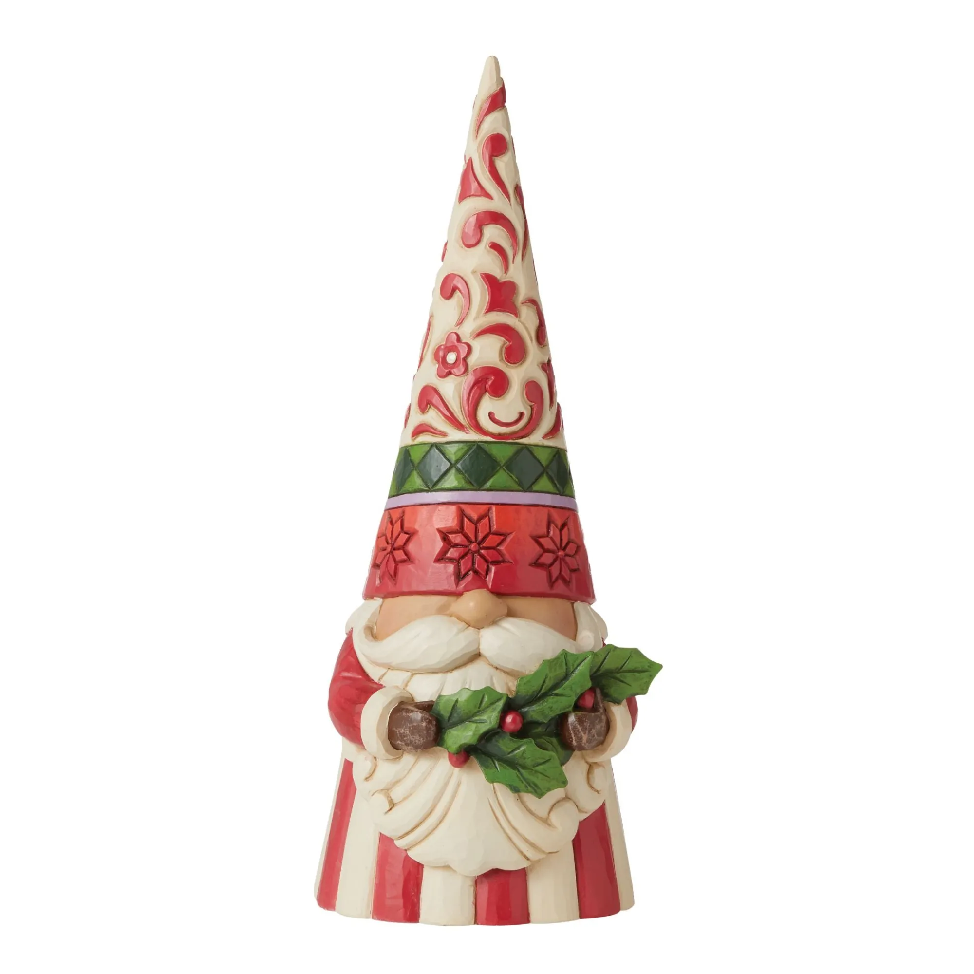 Enesco Gift Figurines | Tall Gnome with Holly