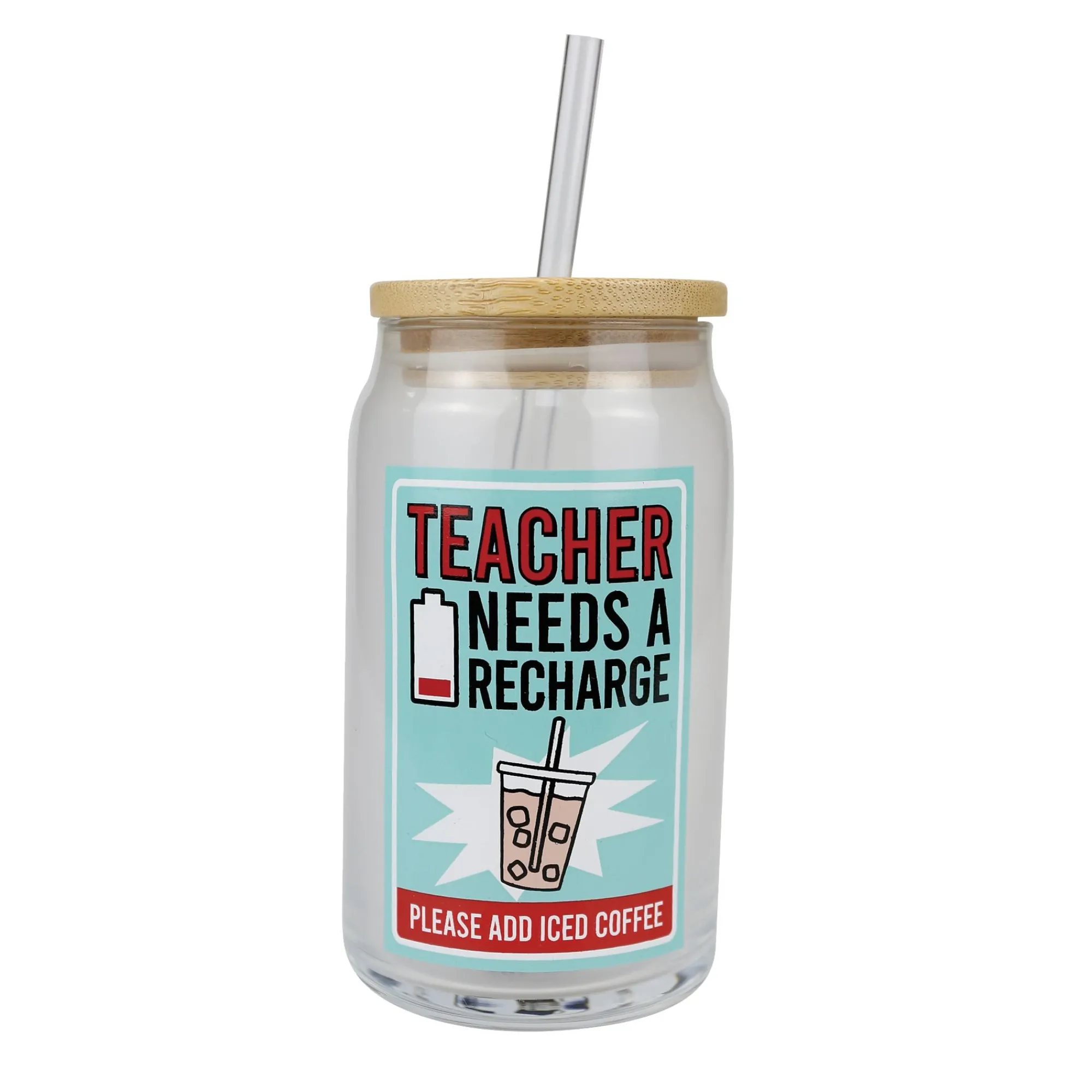 Enesco Gift Drinkware | Teacher Latte Glass with Lid