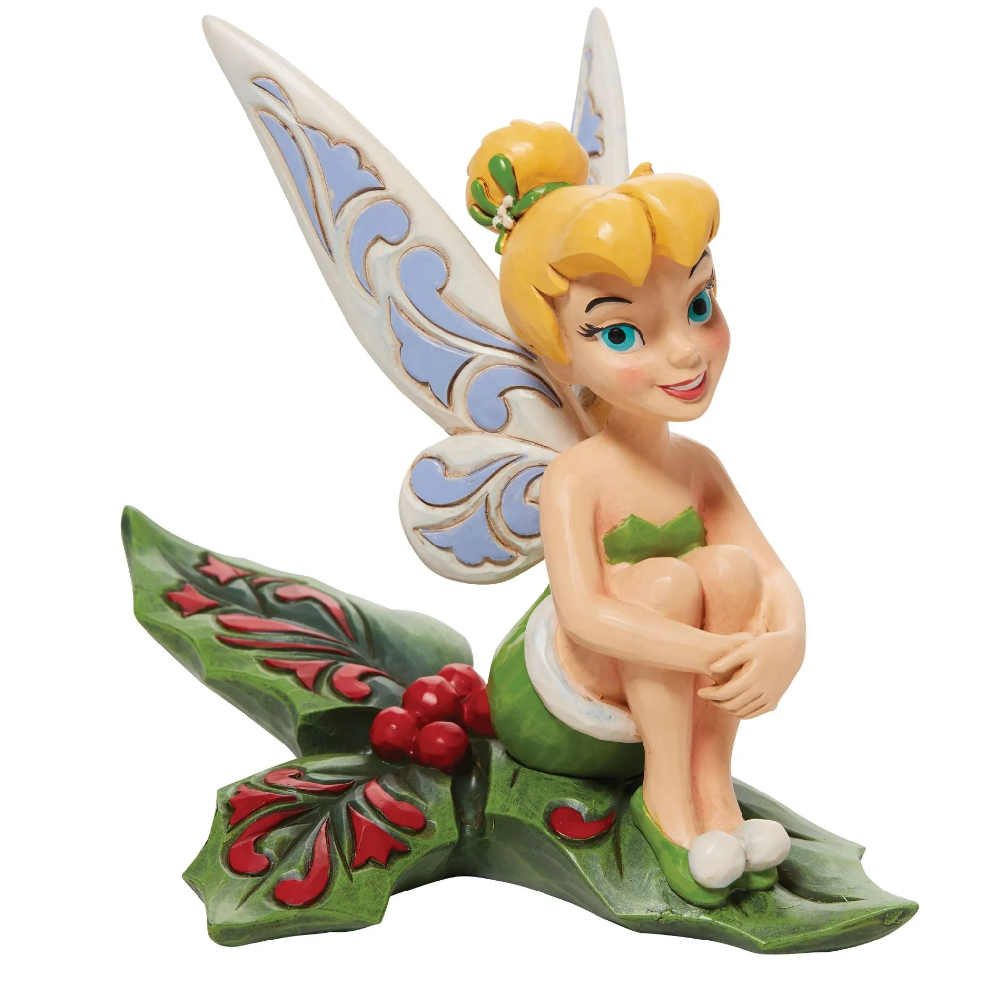 Enesco Gift Figurines | Tinker Bell Sitting on Holly