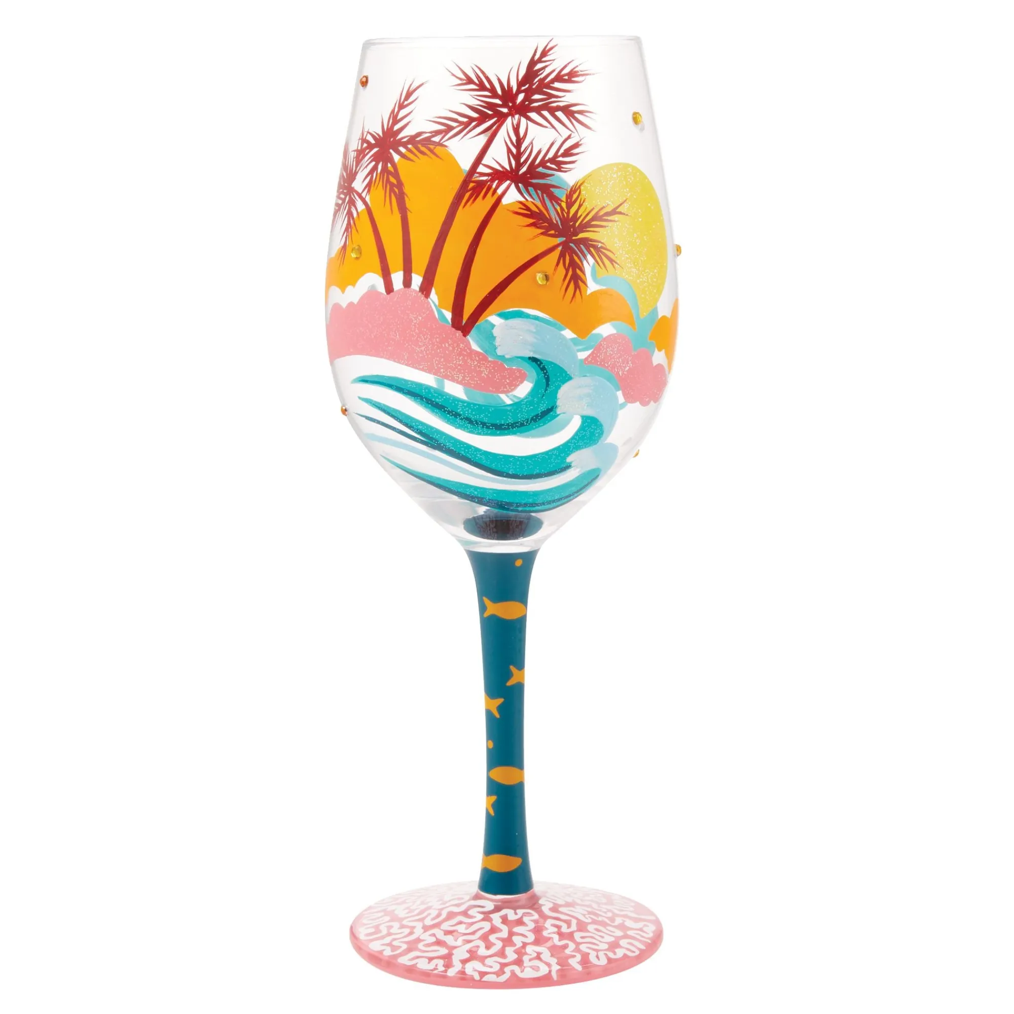 Enesco Gift Drinkware | Tropcial Getaway Wine Glass