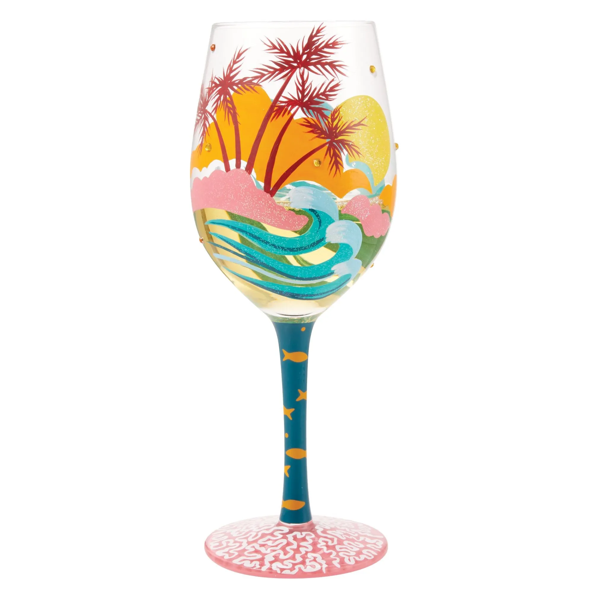 Enesco Gift Drinkware | Tropcial Getaway Wine Glass