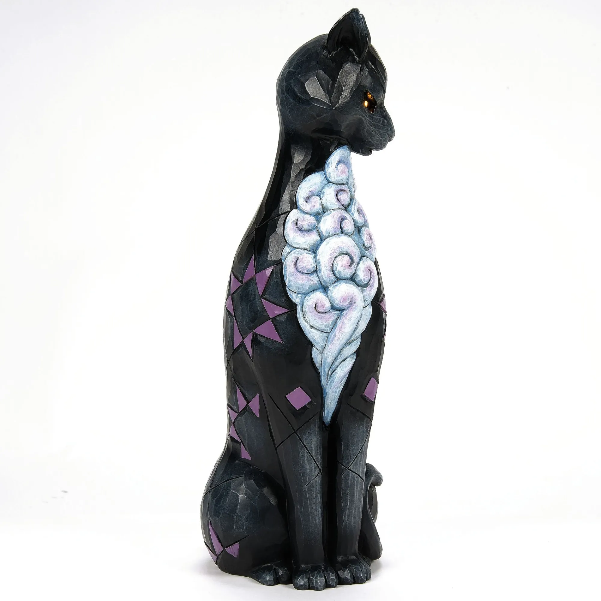 Enesco Gift Figurines | Vintage Cat with LED Glow Eyes