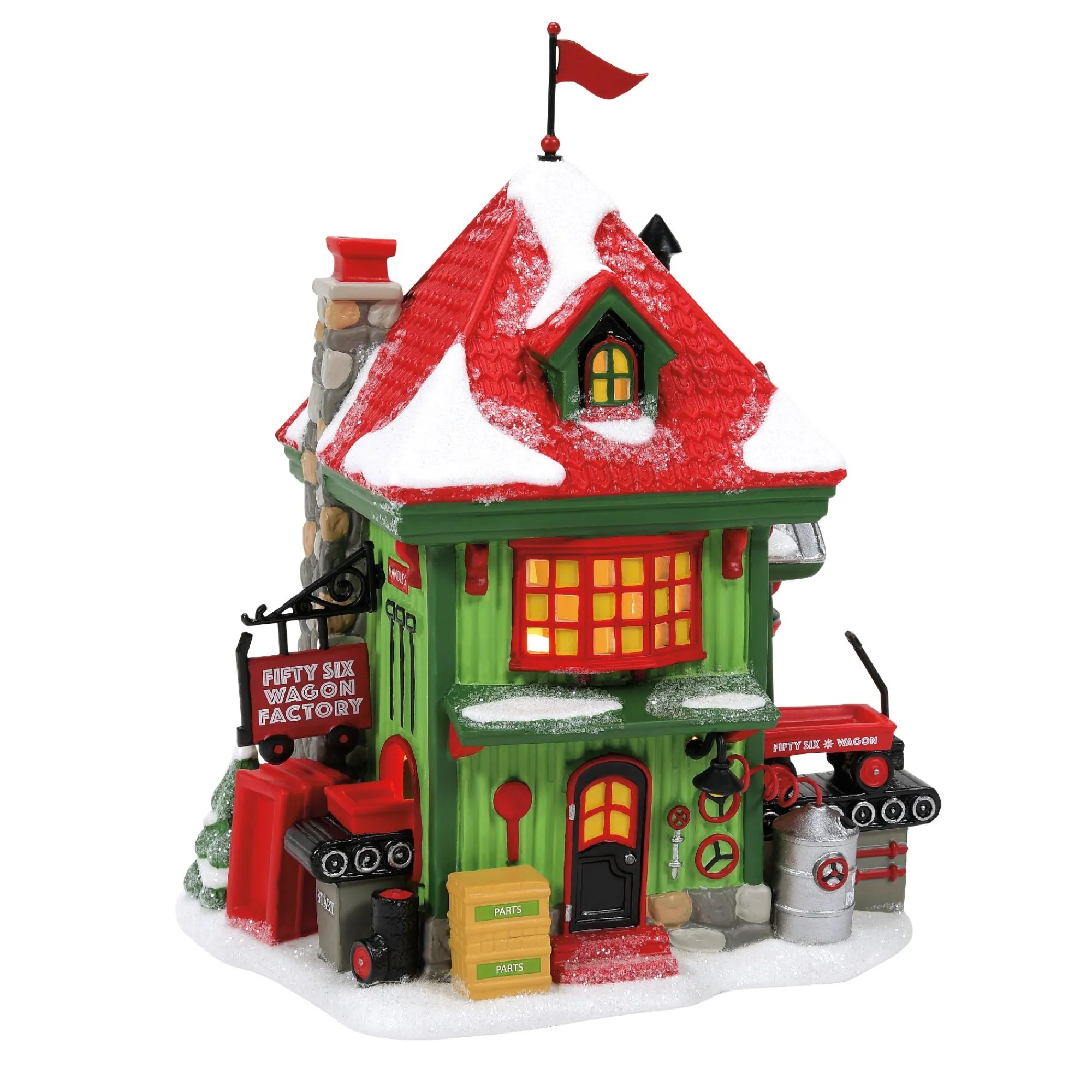 Department 56 Village Lighted Buildings | 56 Wagon Factory