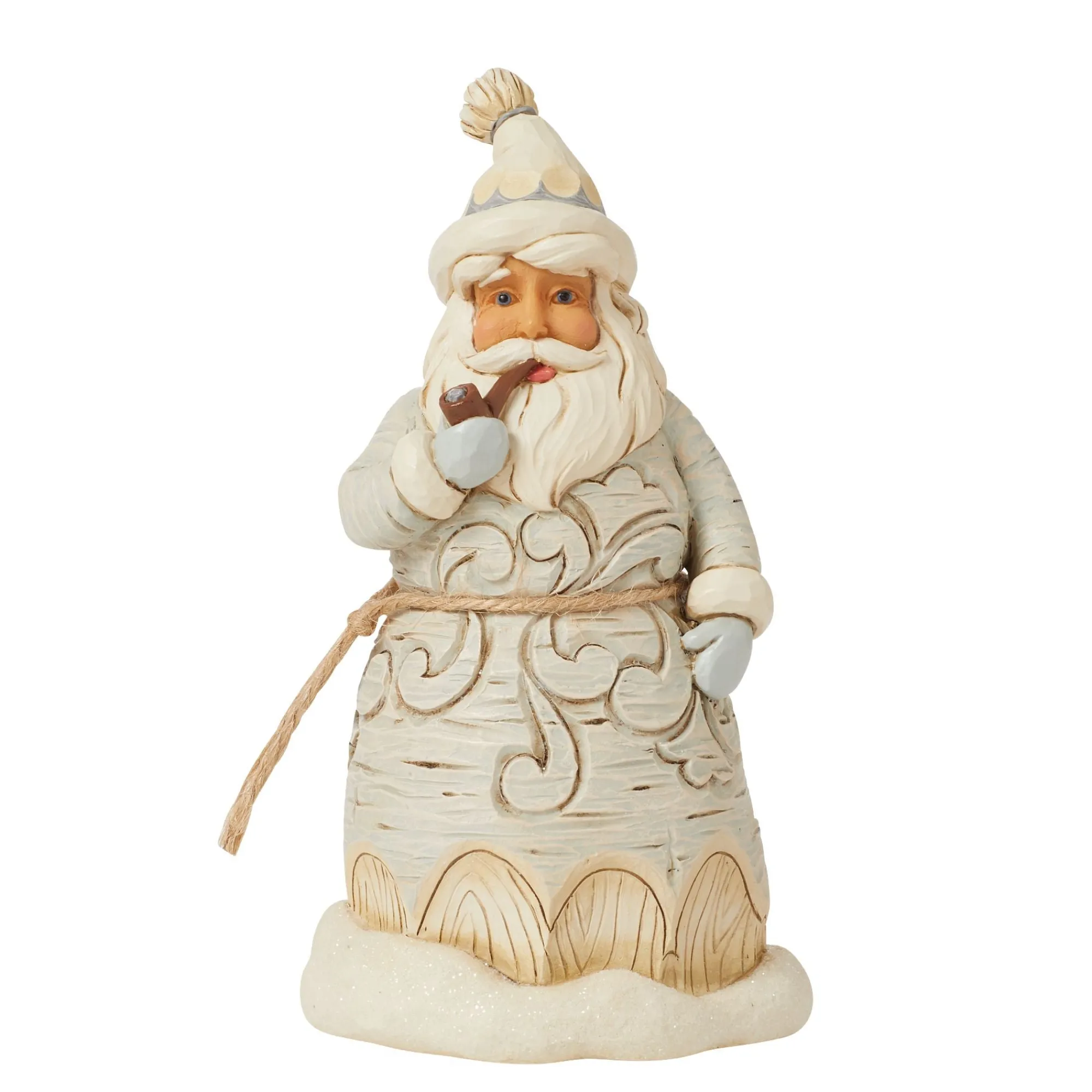 Enesco Gift Figurines | Santas | Wdlnd Carved Santa Pipe Fig