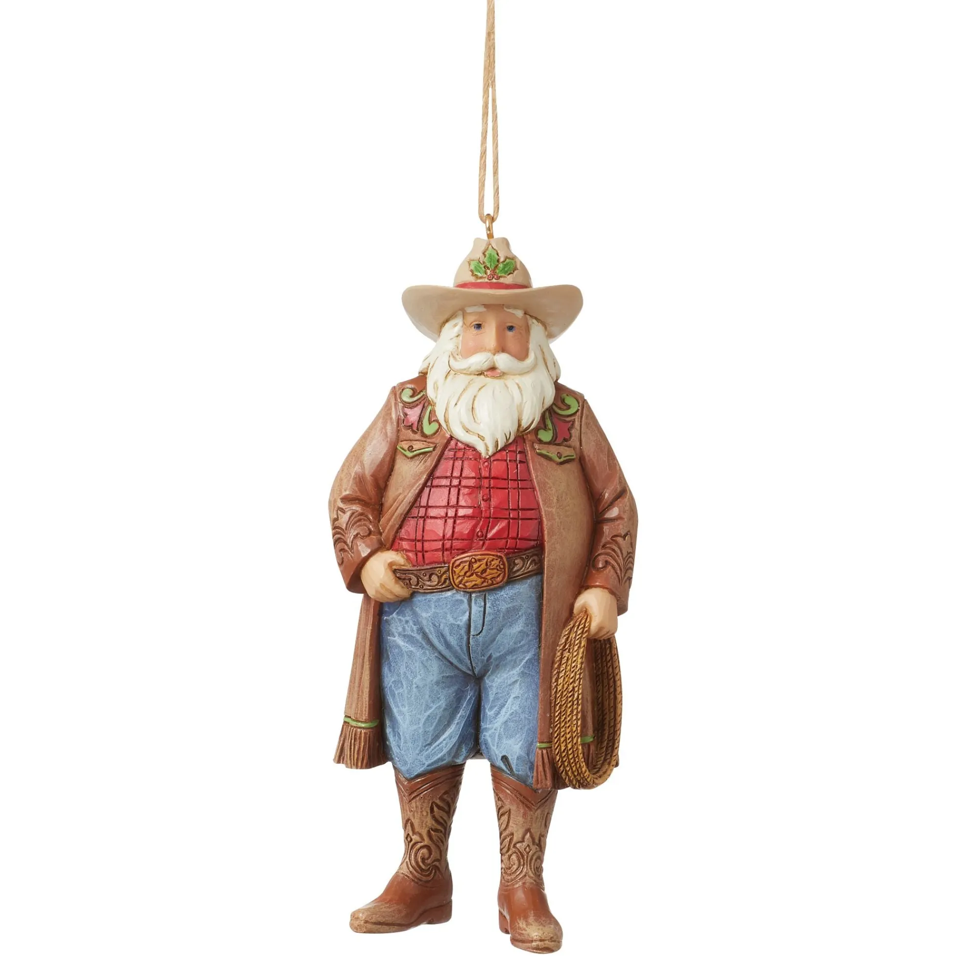 Enesco Gift Ornaments | Santas | Western Santa Cowboy Hat Orn