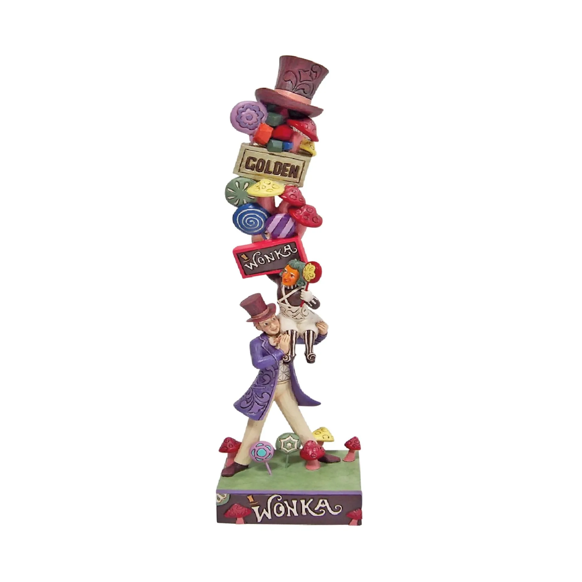 Enesco Gift Figurines | Willy Wonka with Stacked Icons