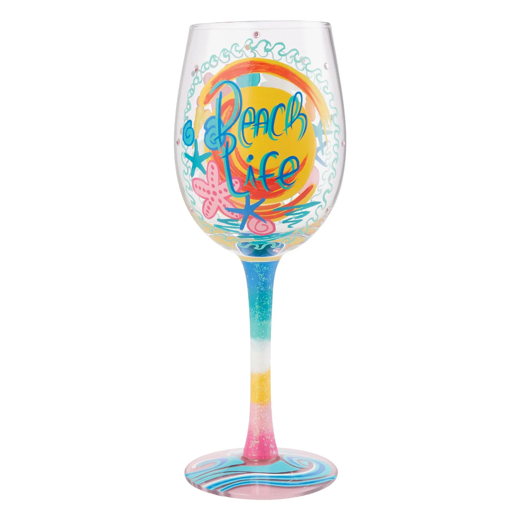 Enesco Gift Drinkware | Wine Glass Beach Life