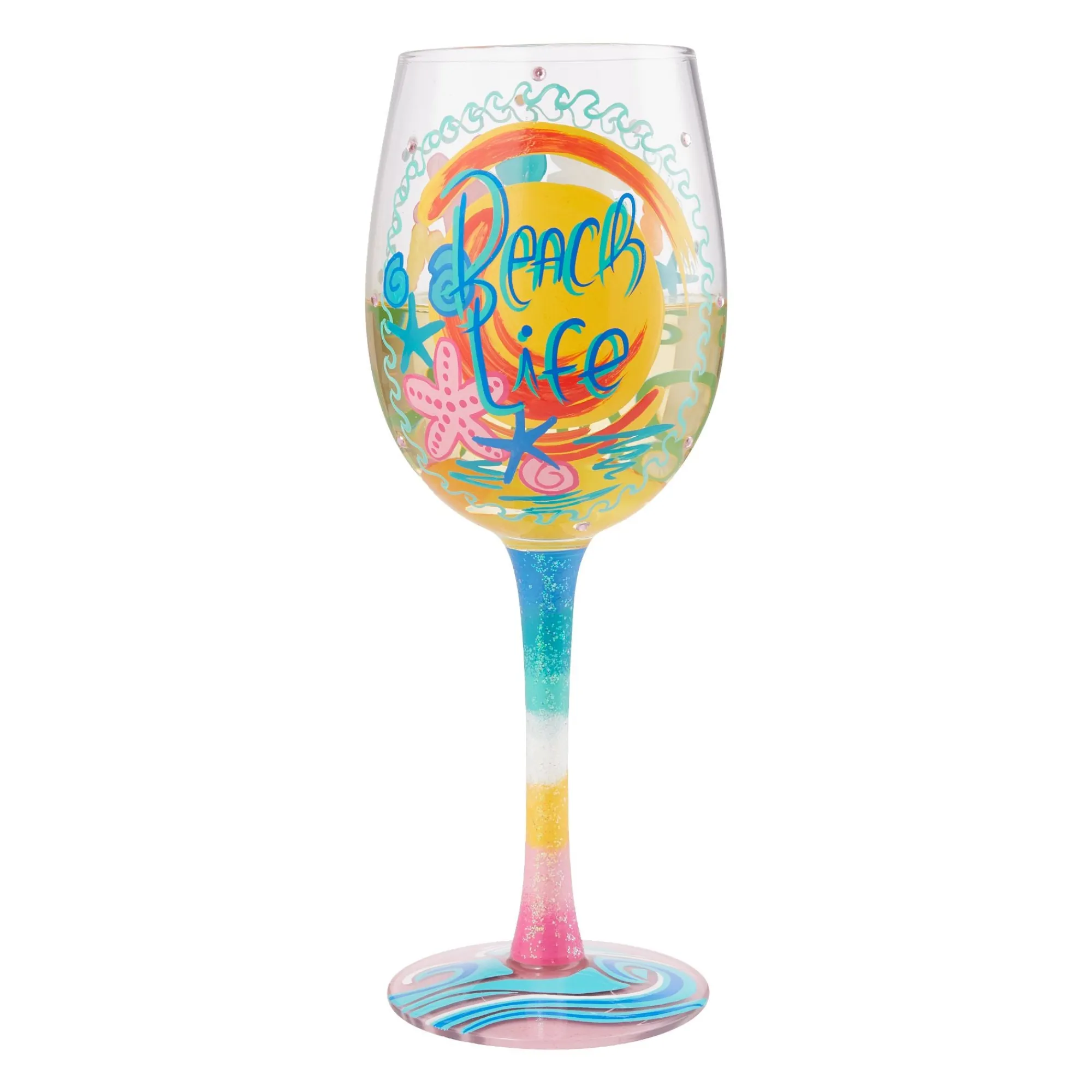 Enesco Gift Drinkware | Wine Glass Beach Life