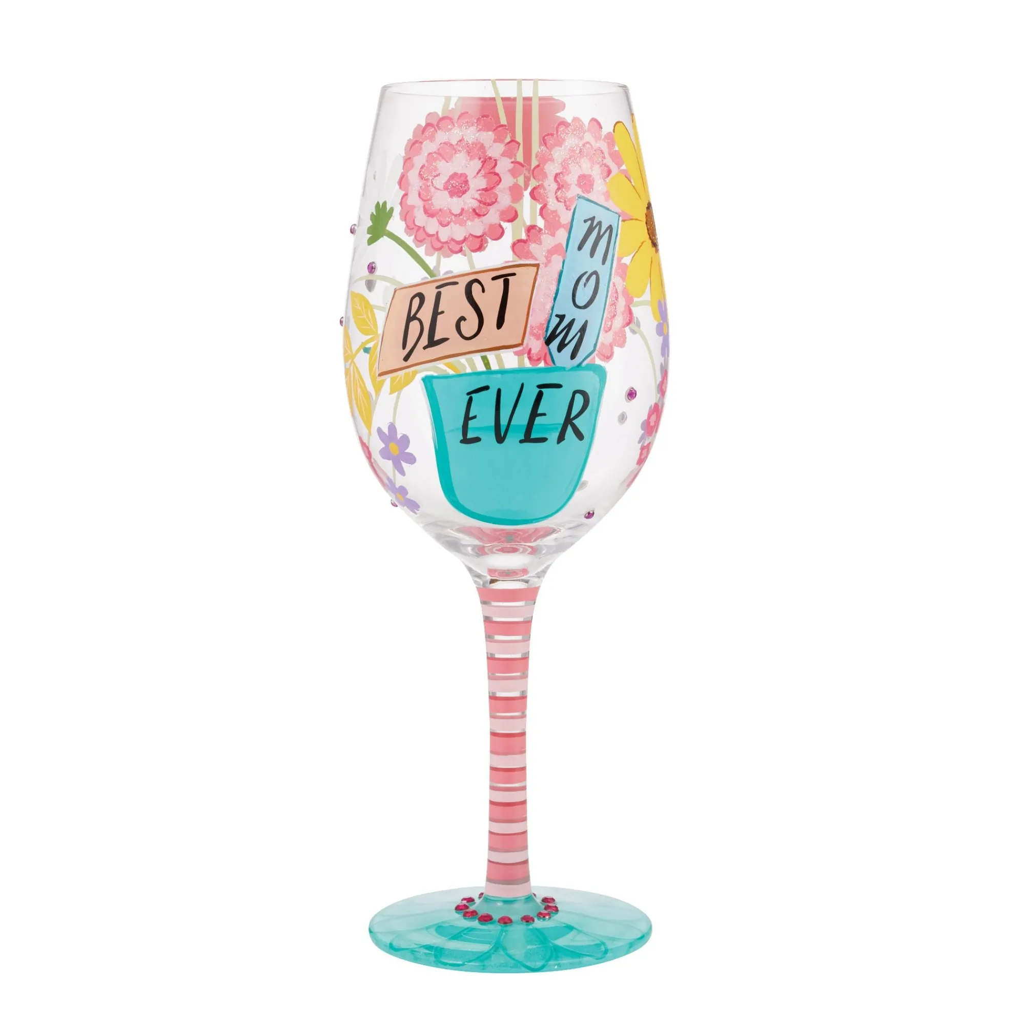 Enesco Gift Drinkware | Wine Glass Best Mom Ever