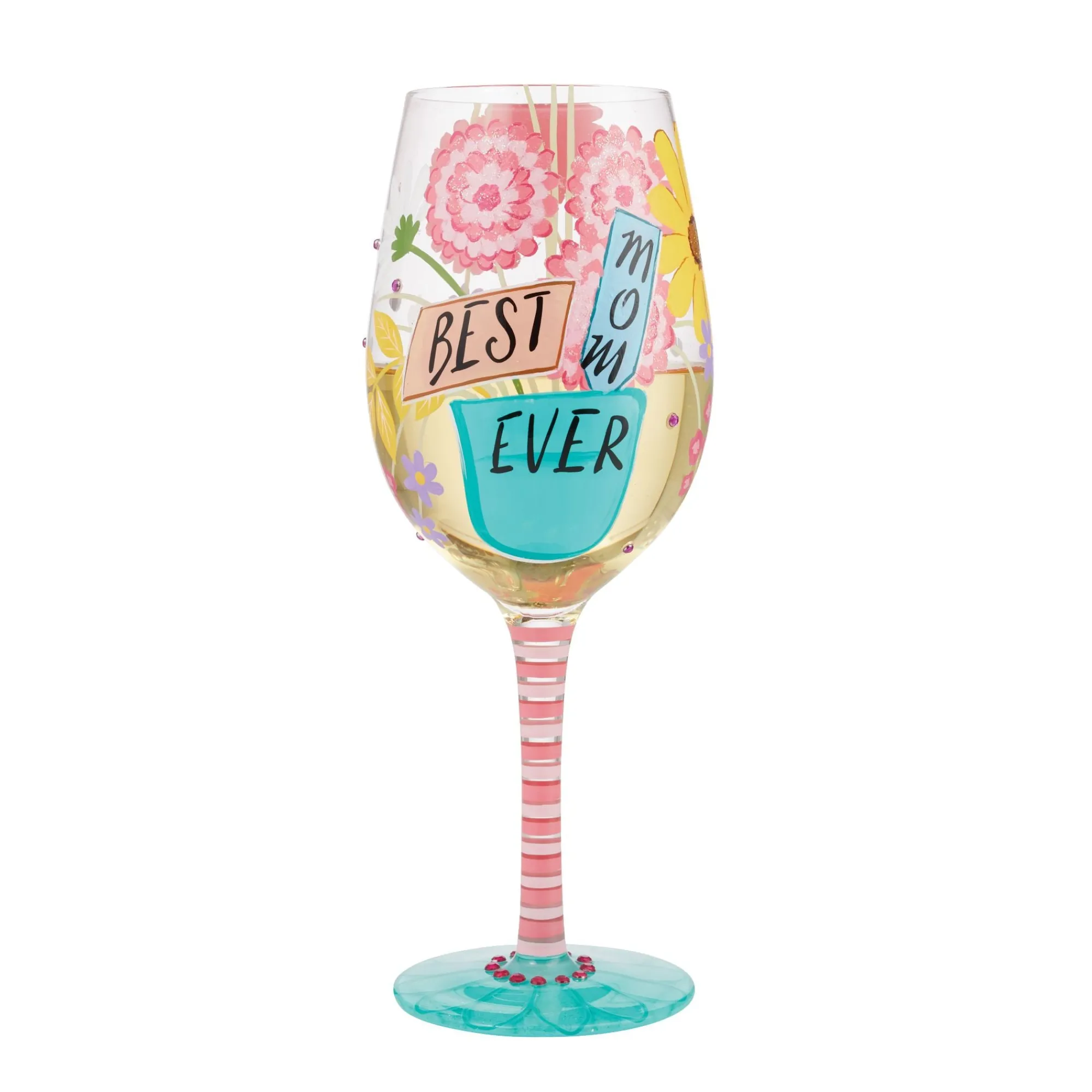 Enesco Gift Drinkware | Wine Glass Best Mom Ever