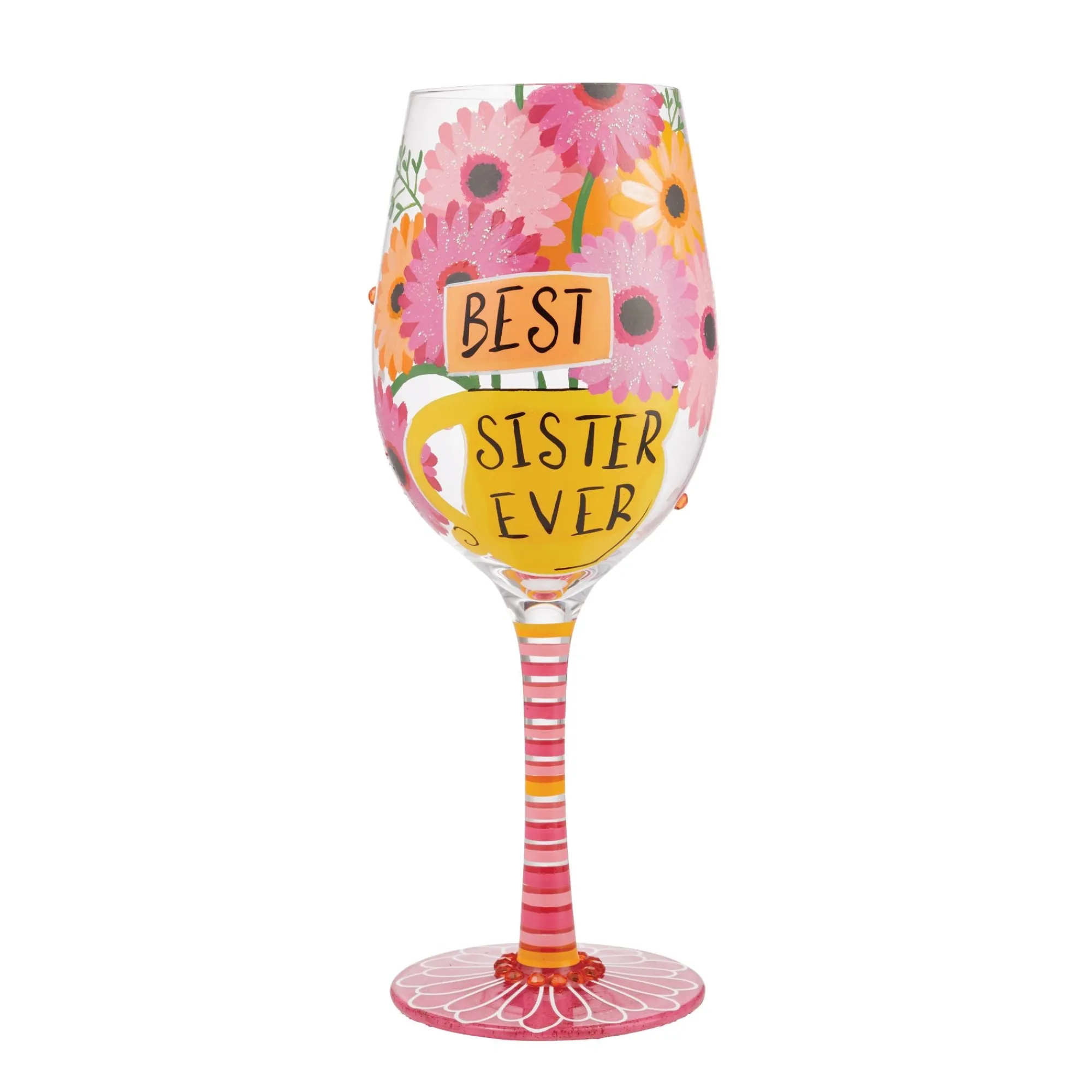 Enesco Gift Drinkware | Wine Glass Best Sister Ever