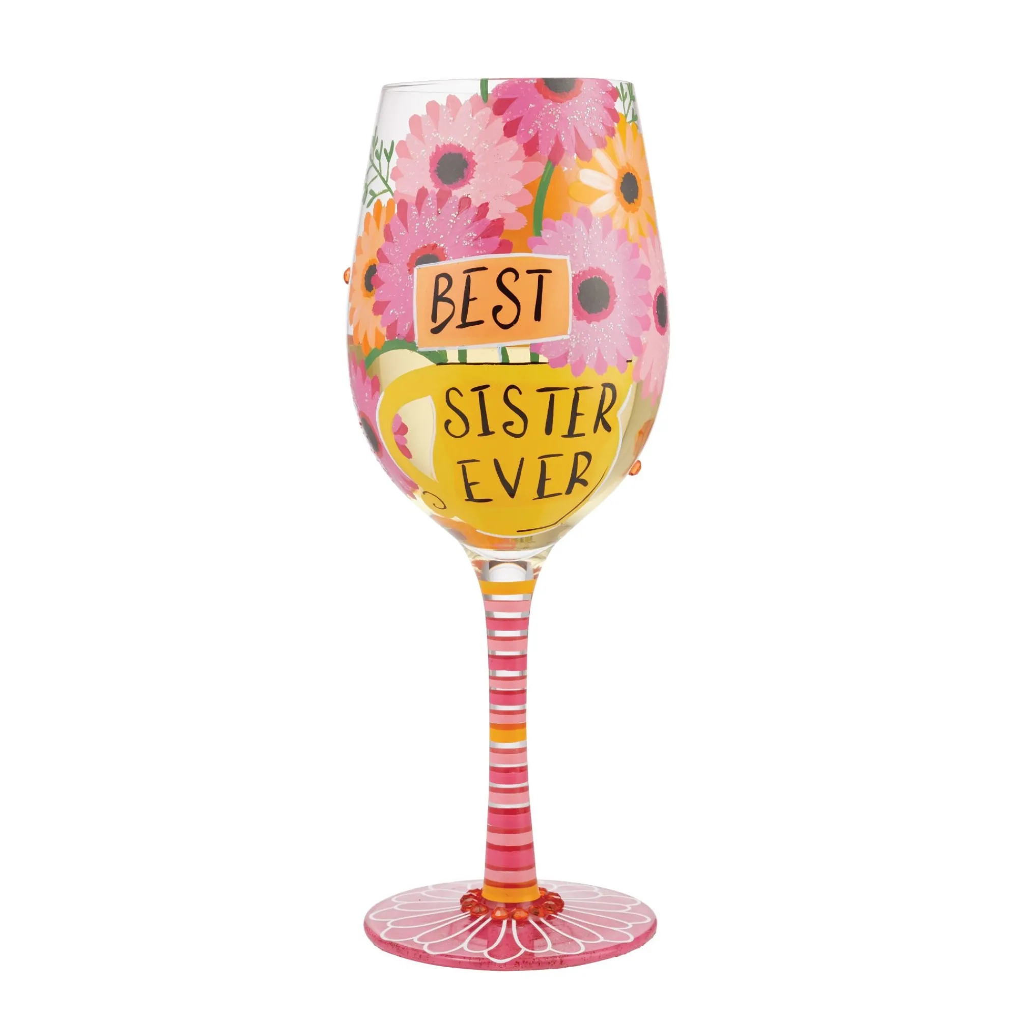 Enesco Gift Drinkware | Wine Glass Best Sister Ever