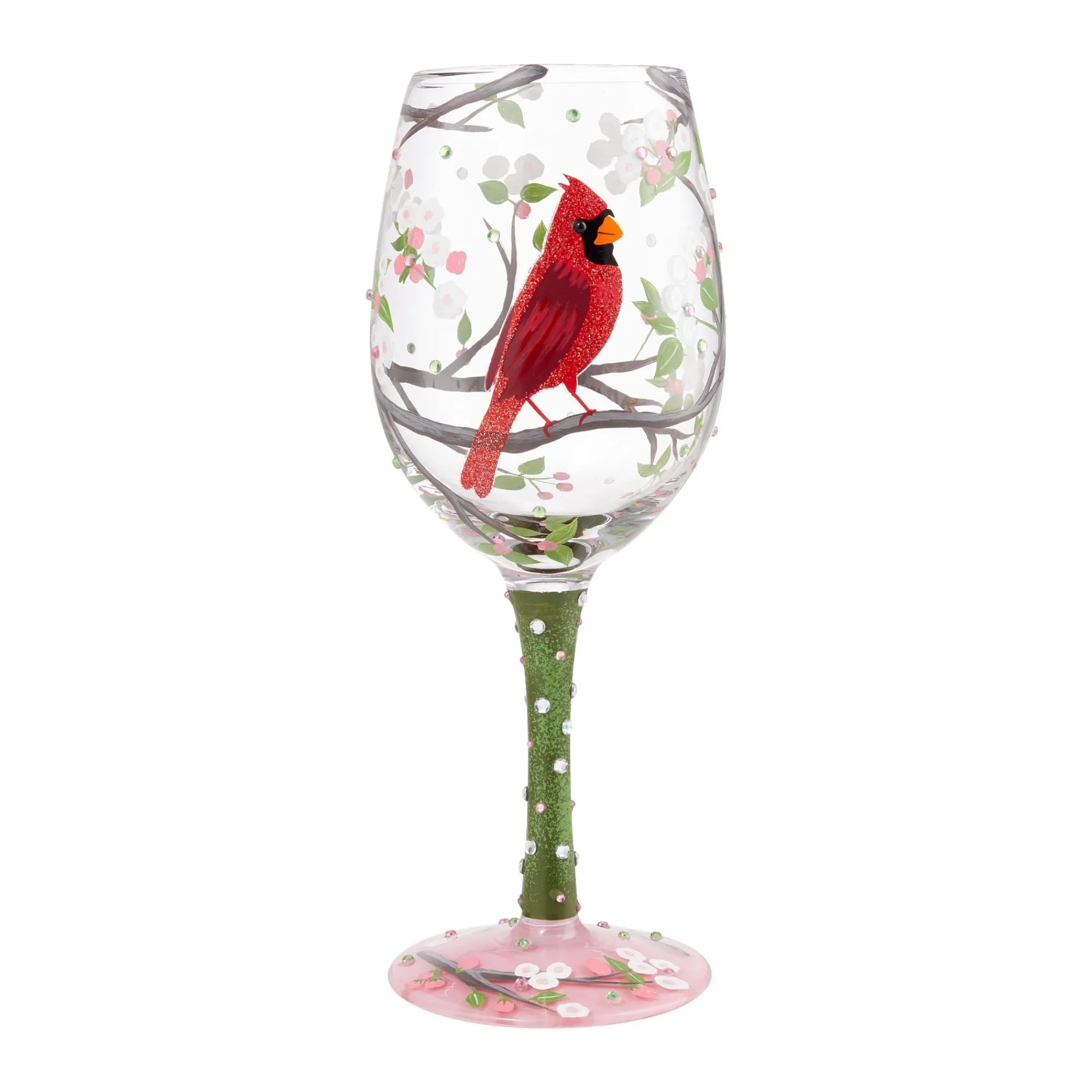 Enesco Gift Drinkware | Wine Glass Cardinal Beauty