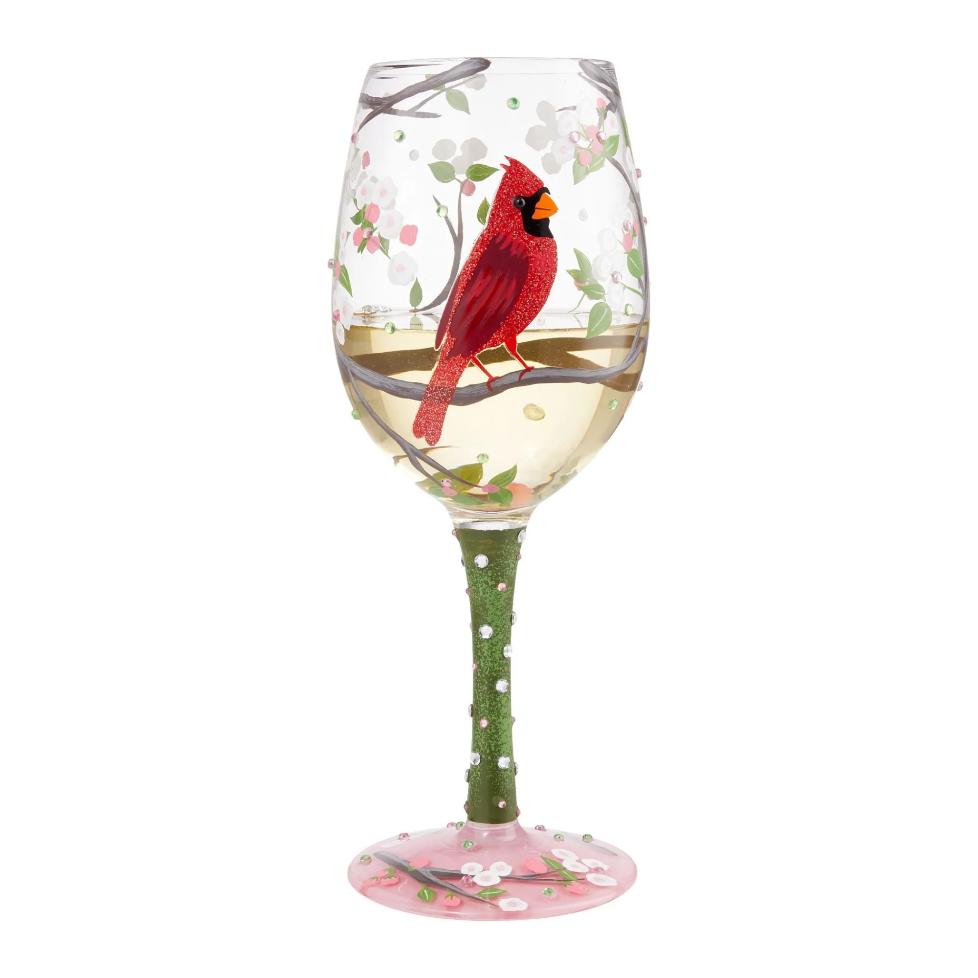 Enesco Gift Drinkware | Wine Glass Cardinal Beauty