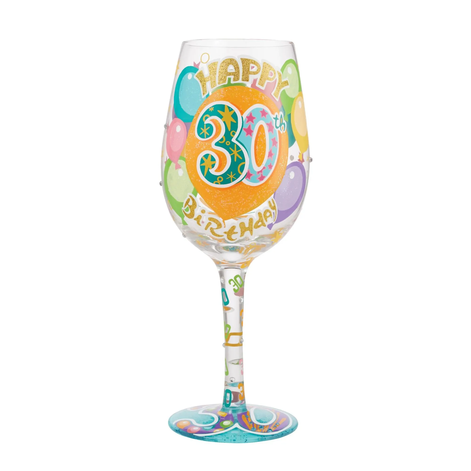 Enesco Gift Drinkware | Wine Glass Happy 30th Birthday