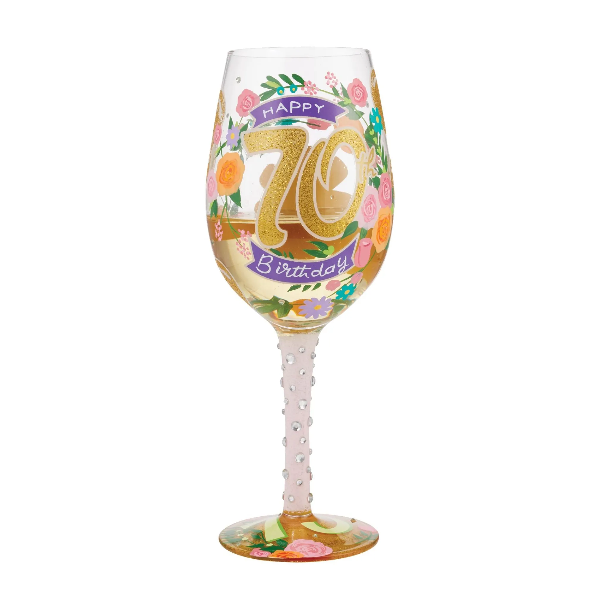 Enesco Gift Drinkware | Wine Glass Happy 70th Birthday