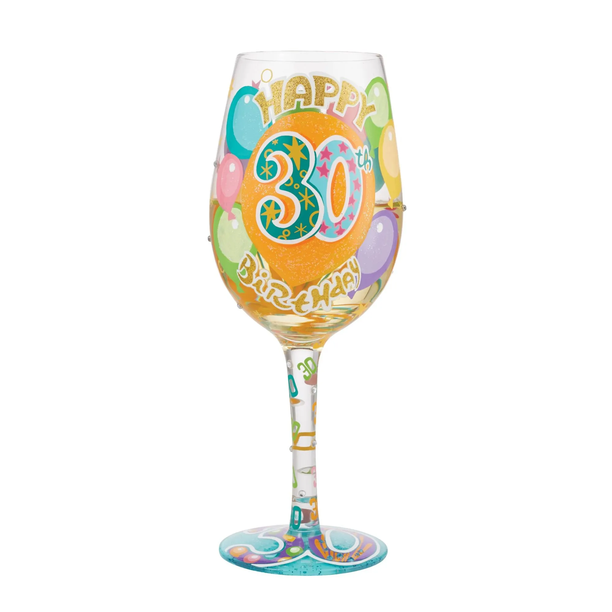 Enesco Gift Drinkware | Wine Glass Happy 30th Birthday