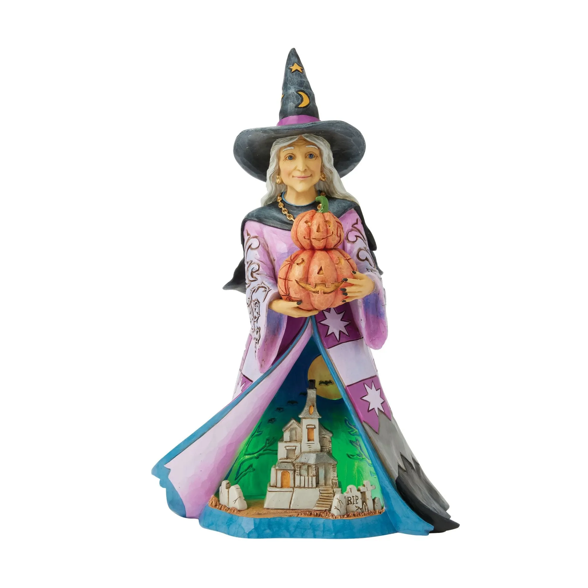 Enesco Gift Figurines | Witch Holding Pumpkins LED Fig