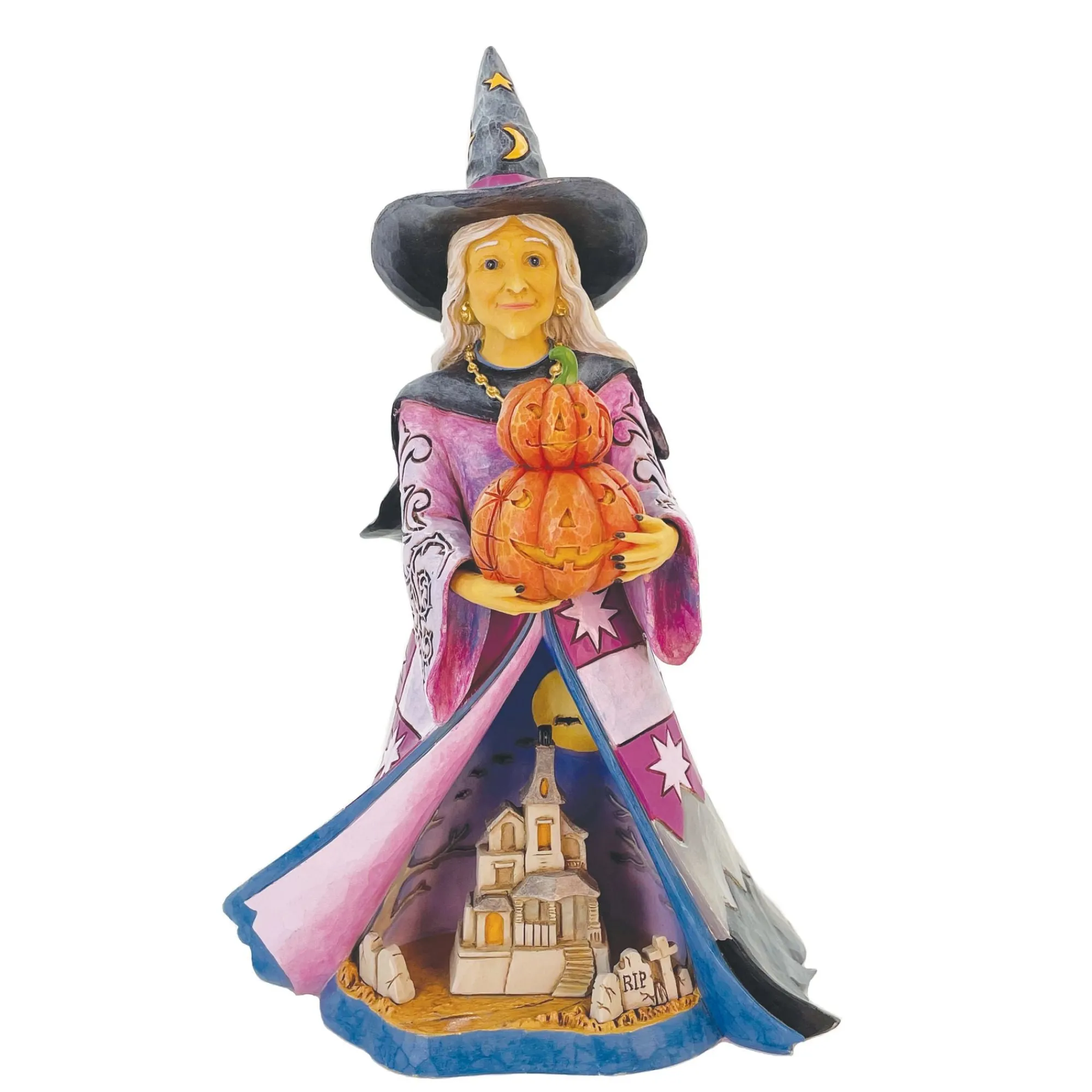 Enesco Gift Figurines | Witch Holding Pumpkins LED Fig