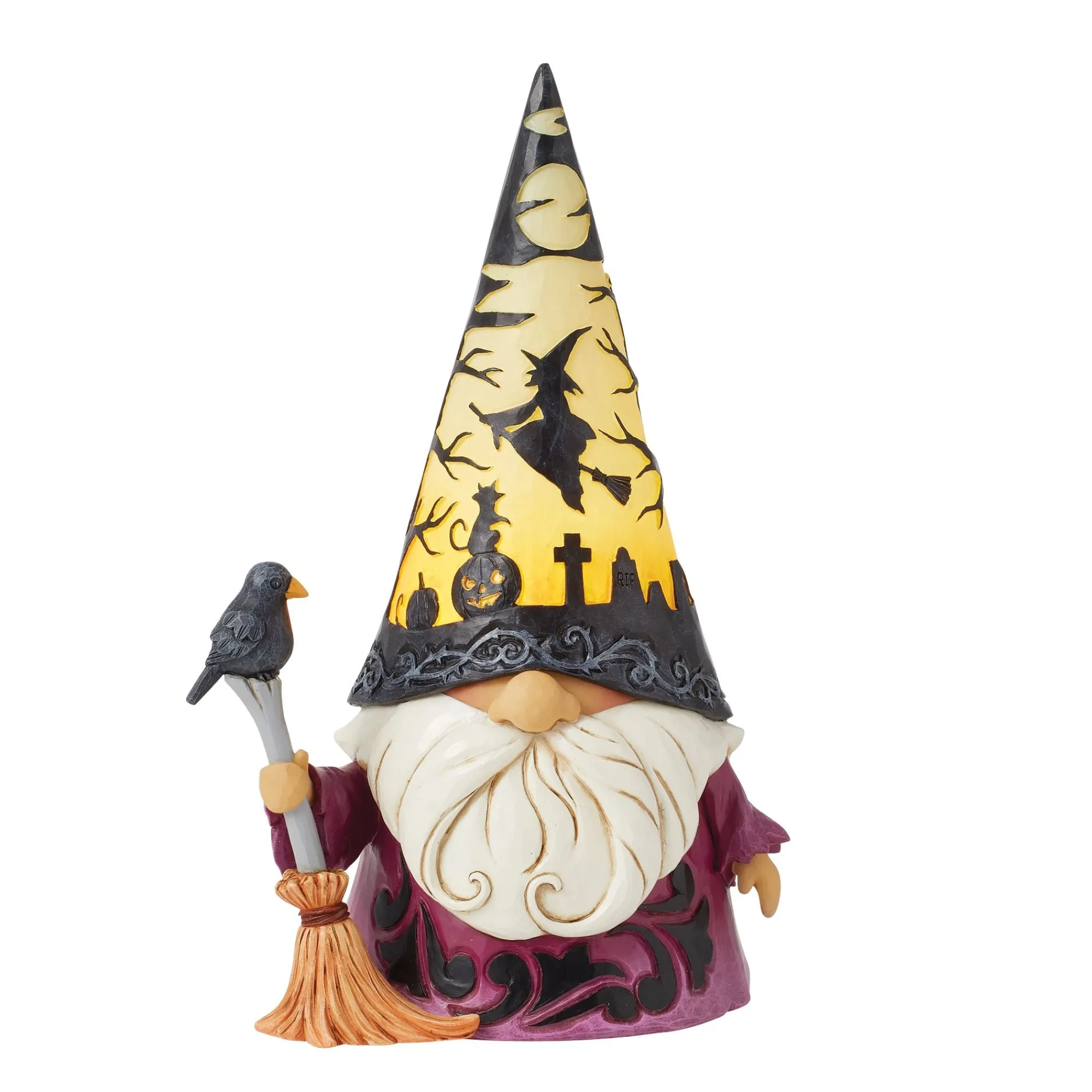 Enesco Gift Figurines | Wizard with LED Scene Hat Fig