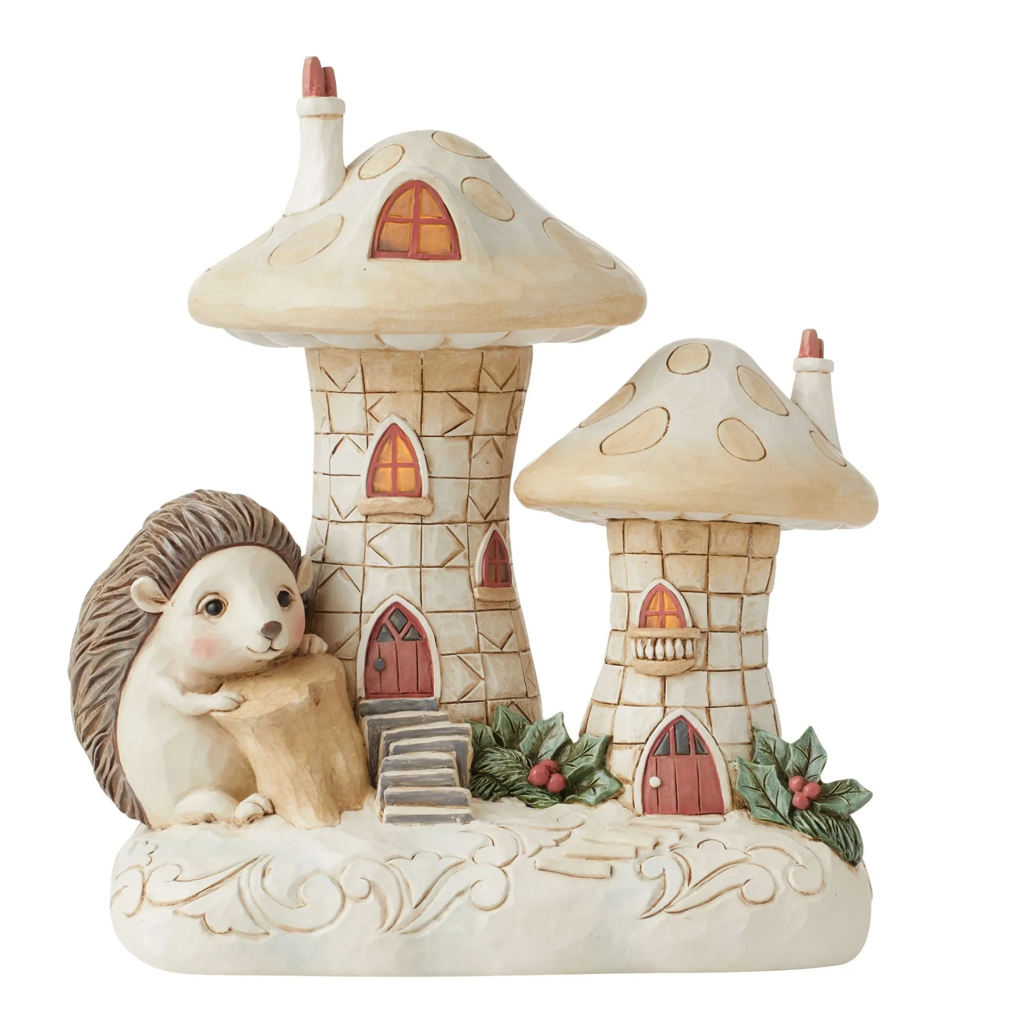 Enesco Gift Figurines | Mushrooms | Woodland Lited Mushroom House