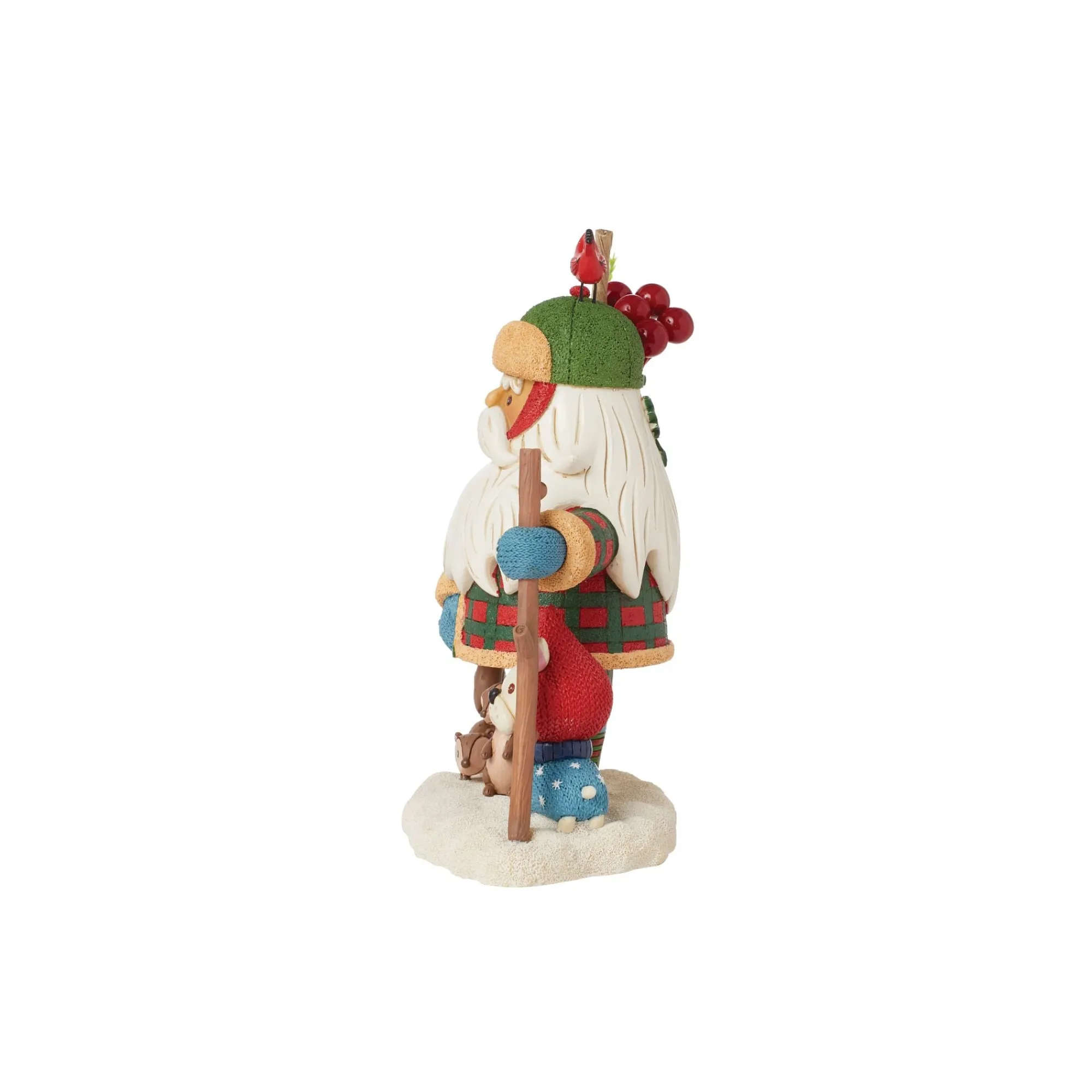 Enesco Gift Figurines | Santas | Woodsy Walking Santa Figurine