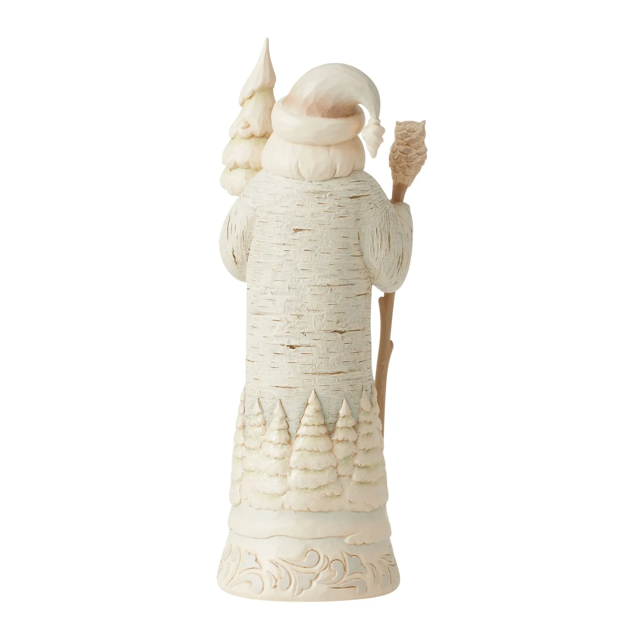 Enesco Gift Figurines | Santas | WWoodland Birch Bark Santa Fig