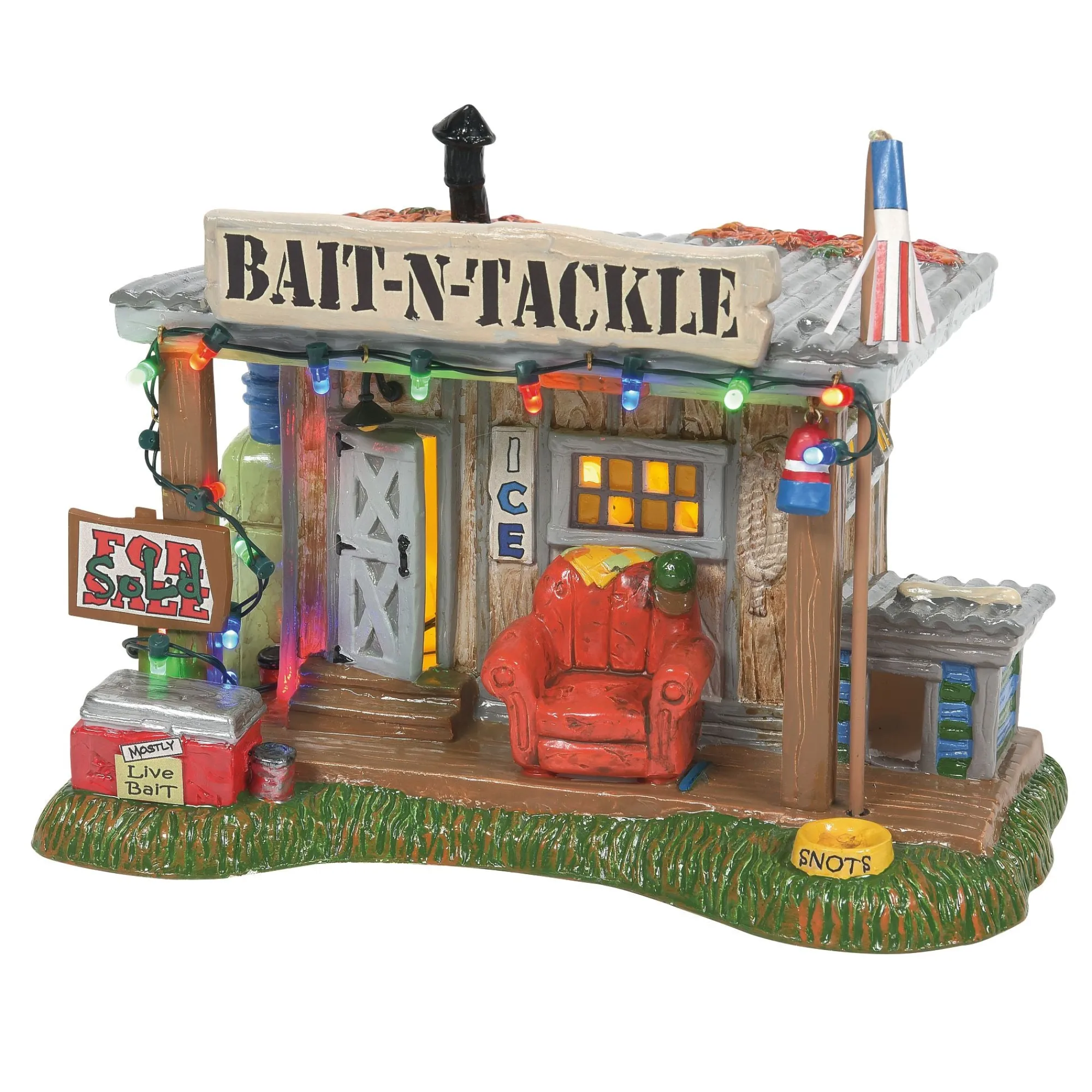 Department 56 Village Lighted Buildings | Xmas Vac Selling The Bait Shop